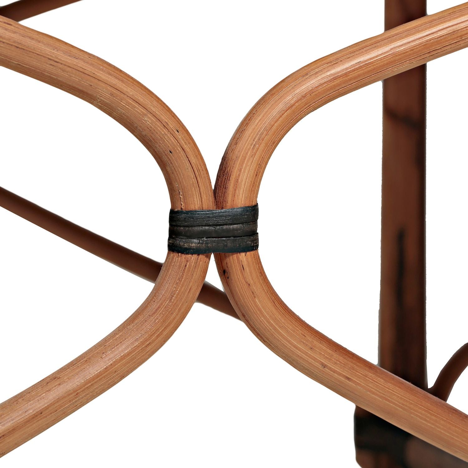 Bennet Natural Rattan Handwoven Stool - Black