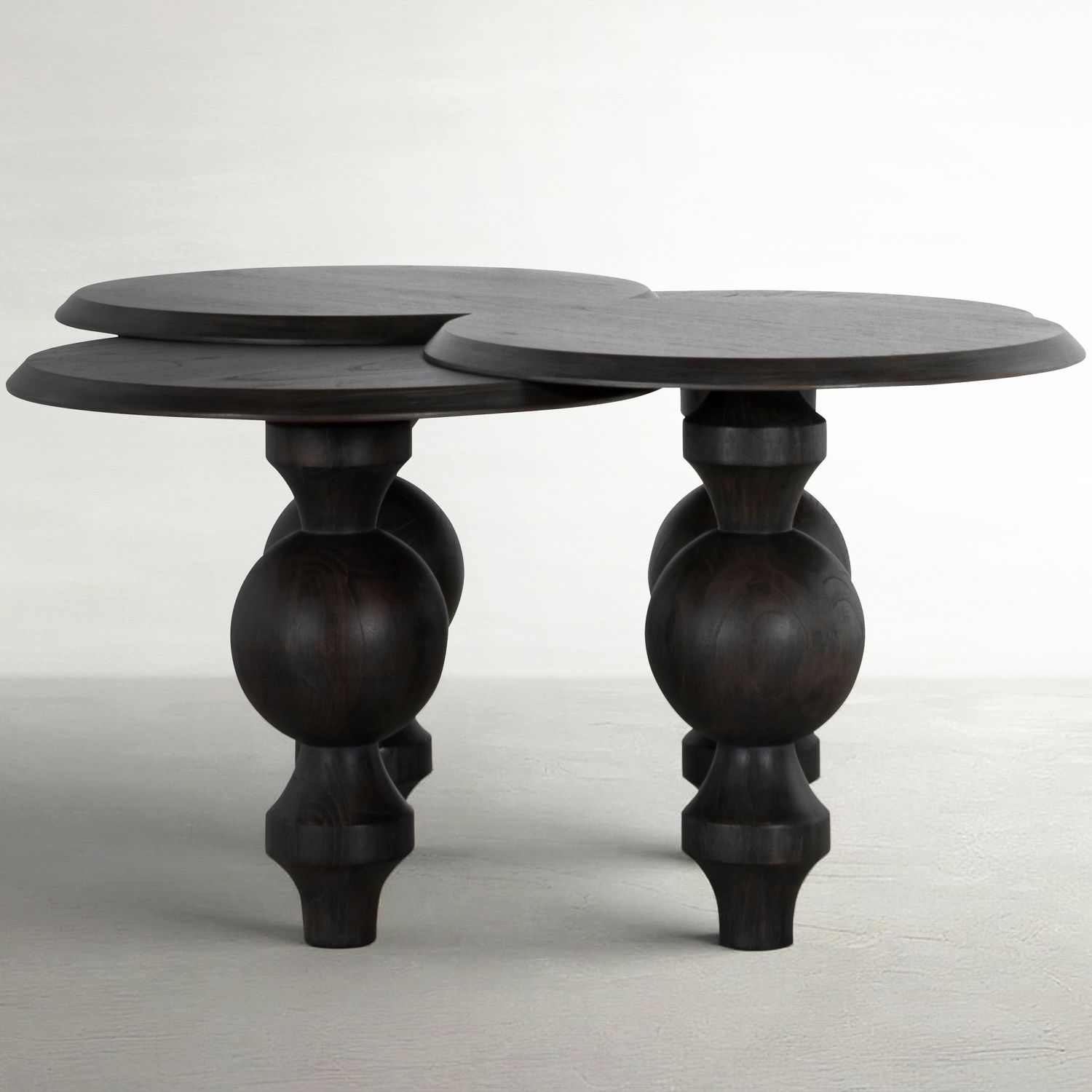 Coco Mindi Veneer Unique Coffee Table - 45.25 In. W X 22.5 In. H