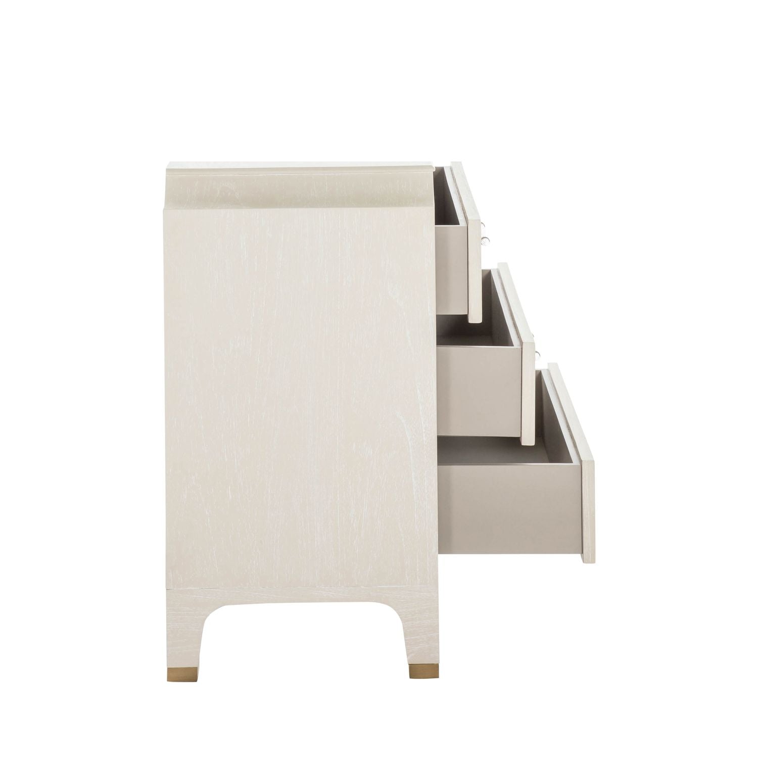 Alexandra Mindi Wood Storage Chest - 3 Drawers, Cerused White