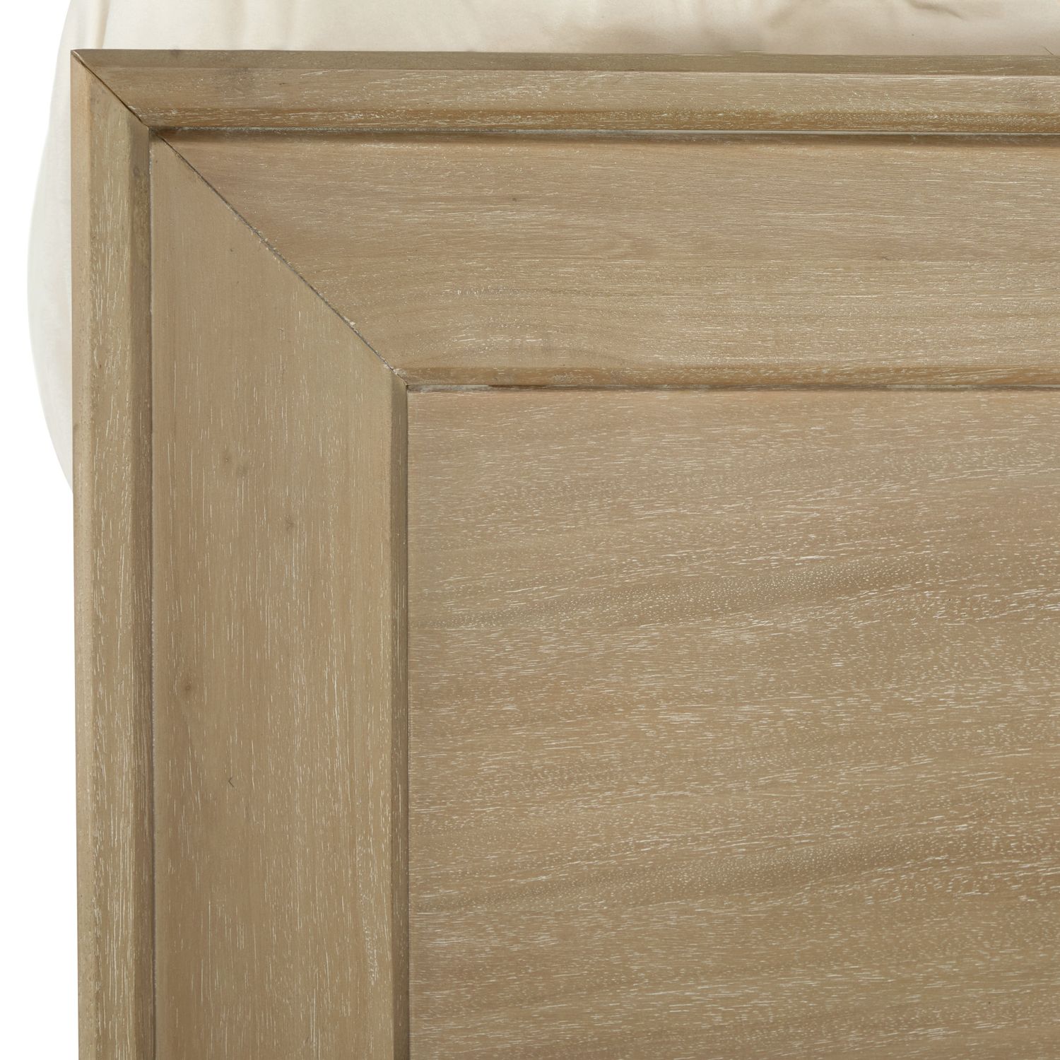 Windsor Upholstered Mahogany Wood Bed