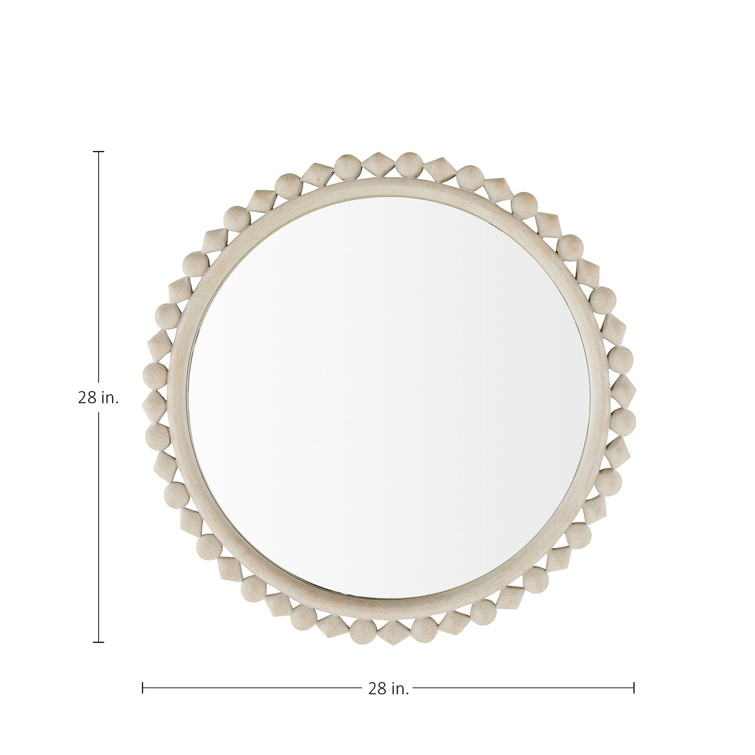 Belle Circle Accent Mirror - 28 In. H X 28 In. W X 1.5 In. D