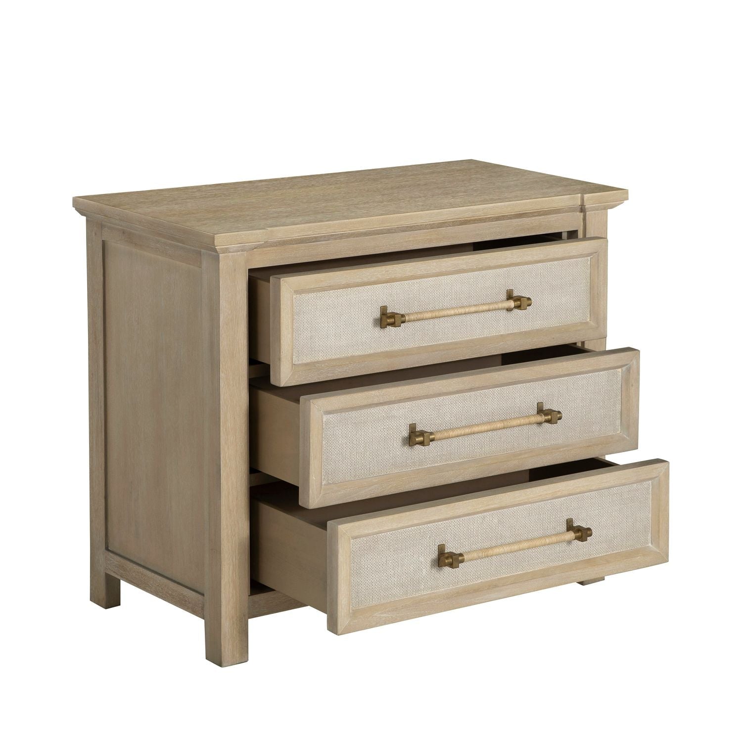 Astwood Mahogany Wood Nightstand - 3 Drawers, Drift
