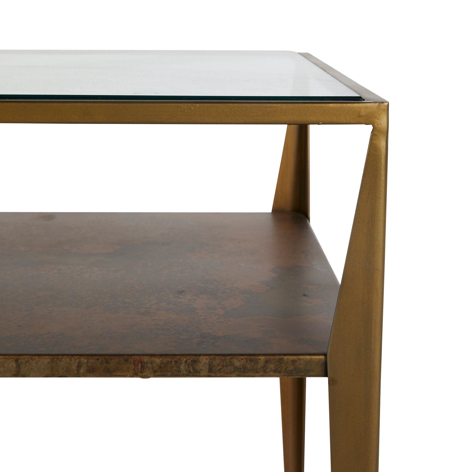 Winona Iron Square Refined Elegance Side Table - 22 In. W X 24 In. H