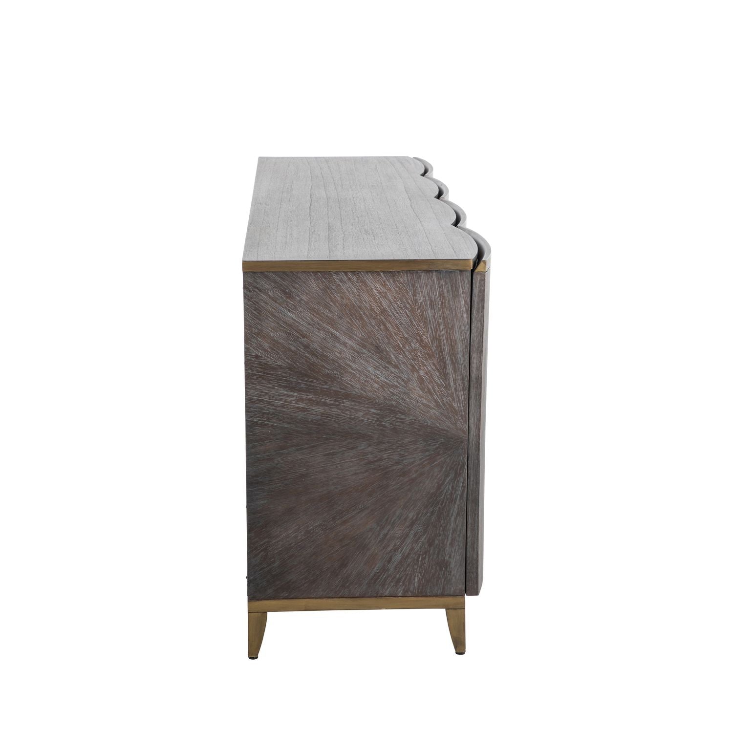 Pete Mindi Starburst Storage Cabinet - 2 Shelves, Natural Black