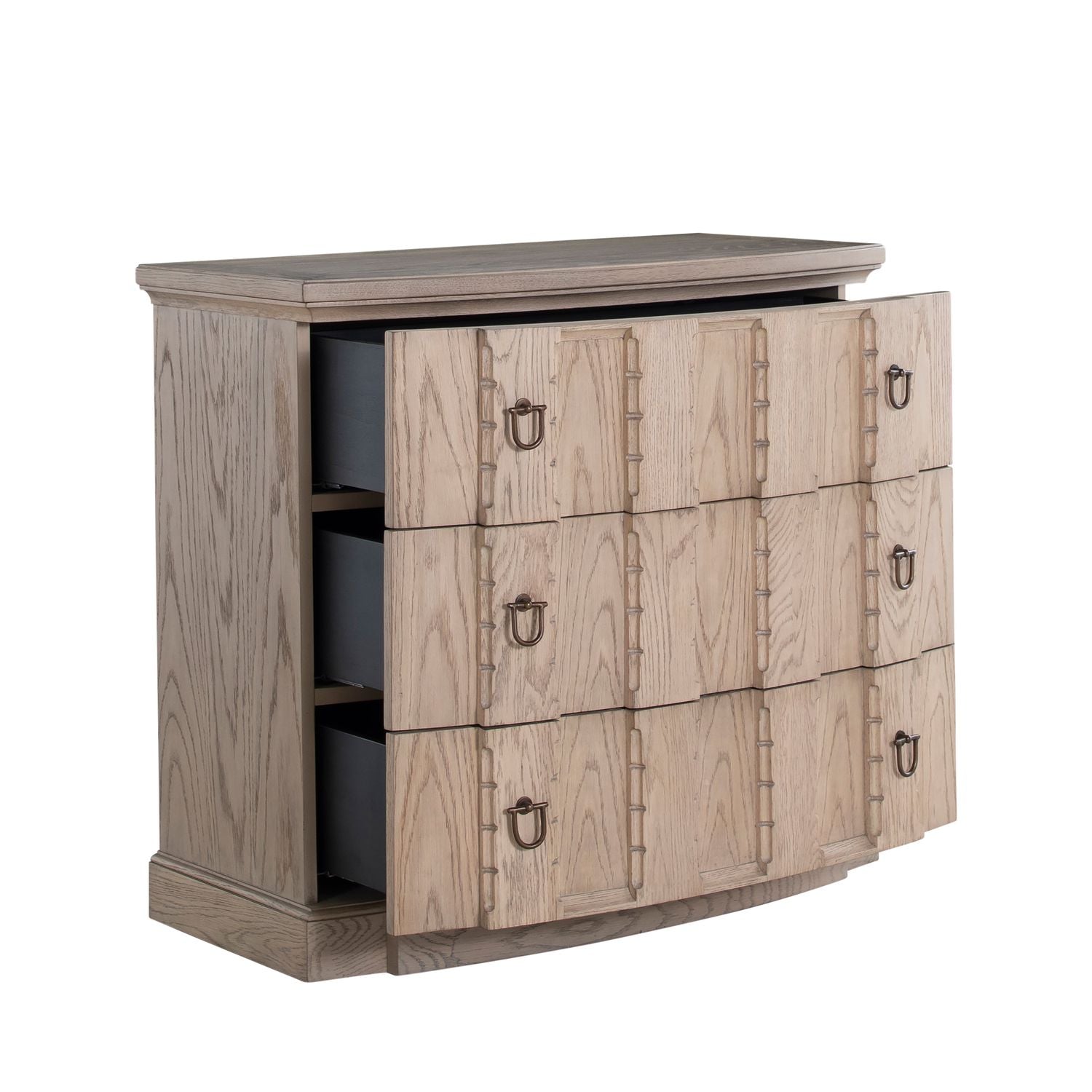 Antonio Oak Wood Chest - 3 Drawers, Light Natural Blonde