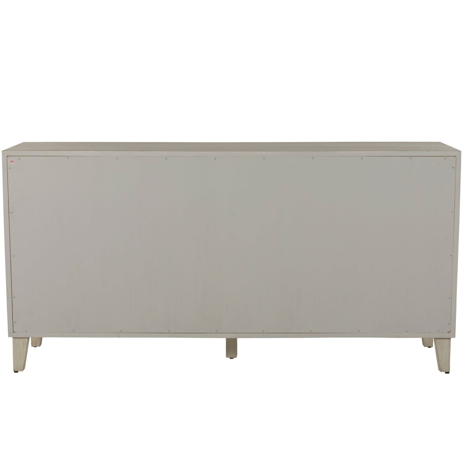 Molena Mahogany Geometric Cabinet - 2 Shelves, Sesame White Antique Gray