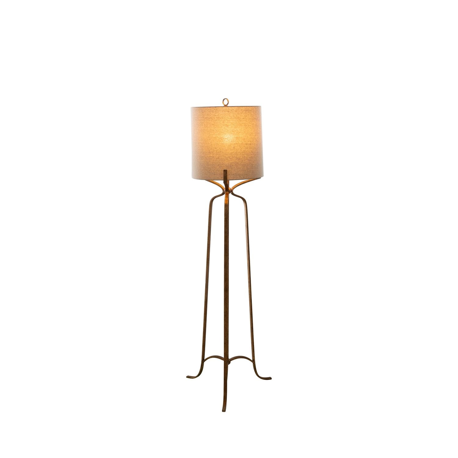 Evie Iron Ashwell Gold Tripod Base Floor Lamp - 70 In. H