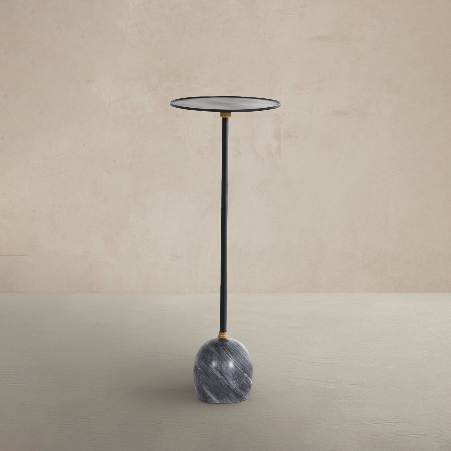Neil Iron Round Pedestal Drinking Table - 9 In. W X 25 In. H