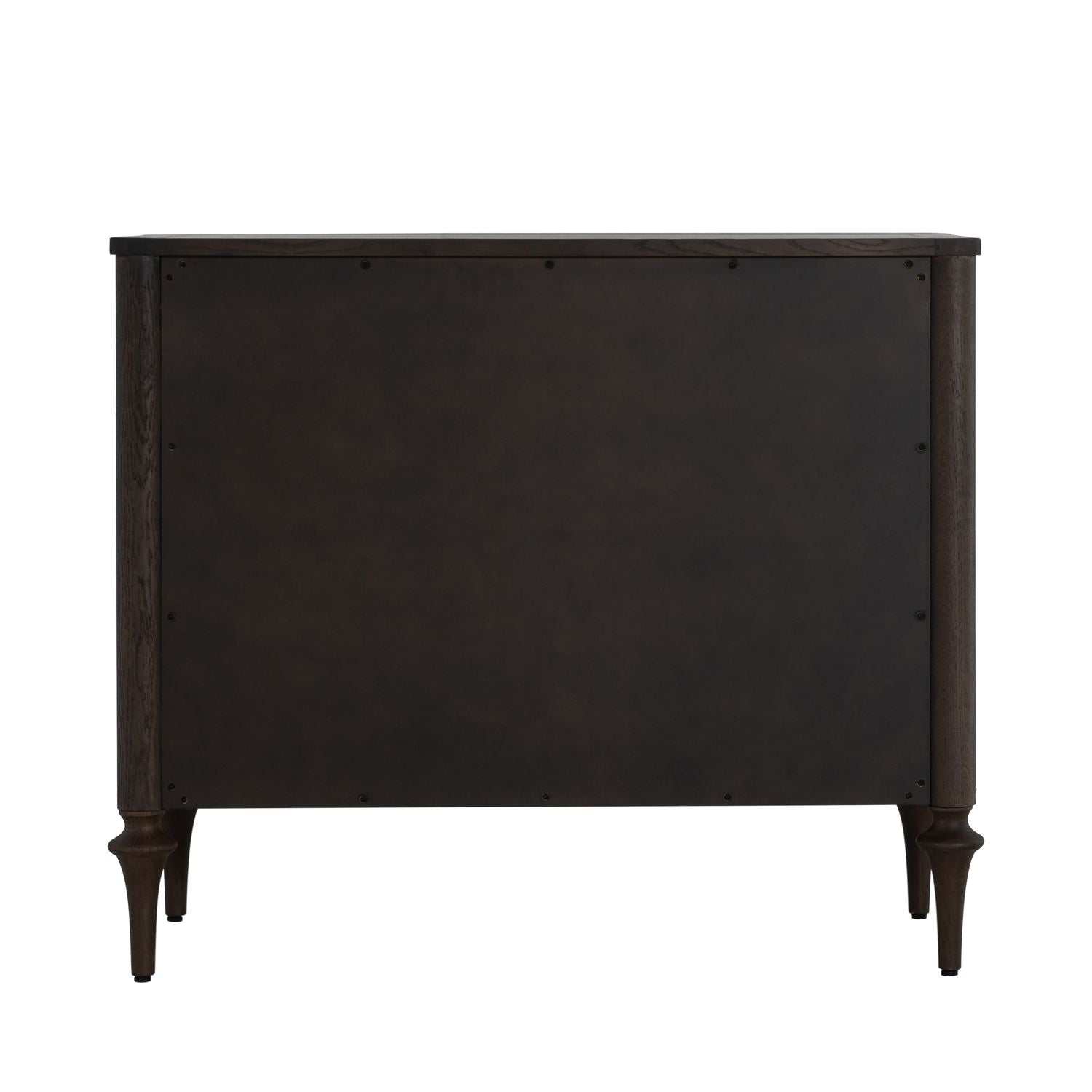 Andrea Oak Wood Chest - 3 Drawers, Dark Stained Oak