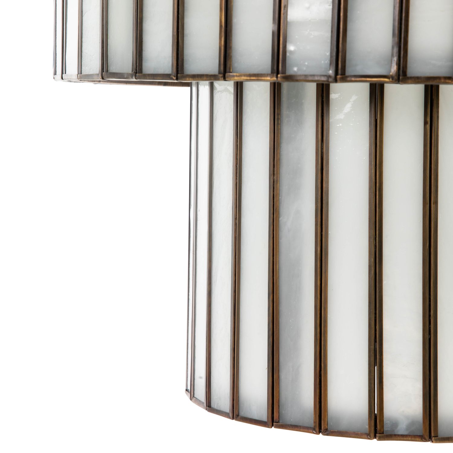 Fulbright Iron Brushed Brass Two-Tiered Pendant - 14.75 In. D X 19 In. H