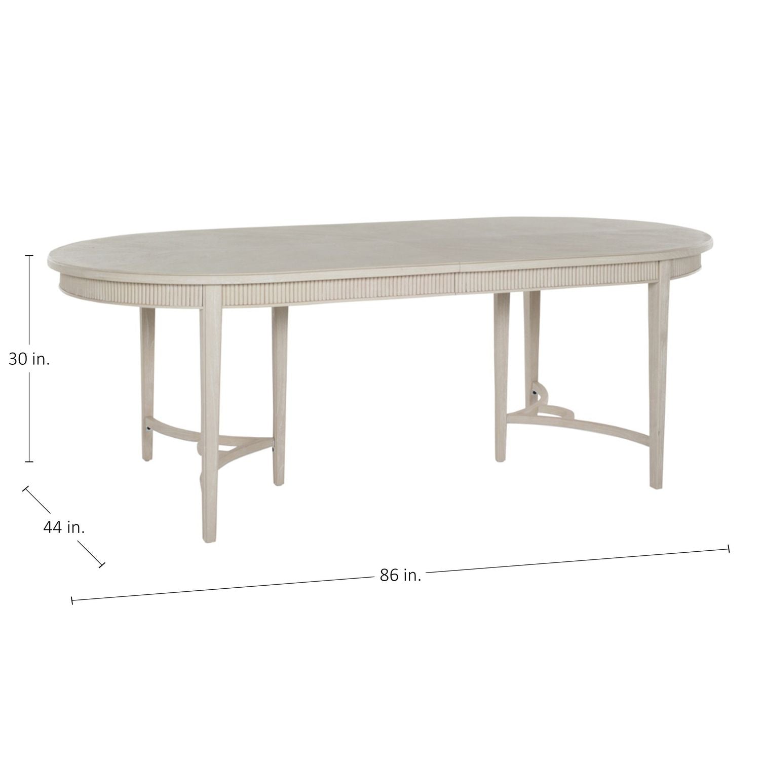 Whitlock Mindi Veneer Oval Extendable Dining Table - 86 In. W X 30 In. H