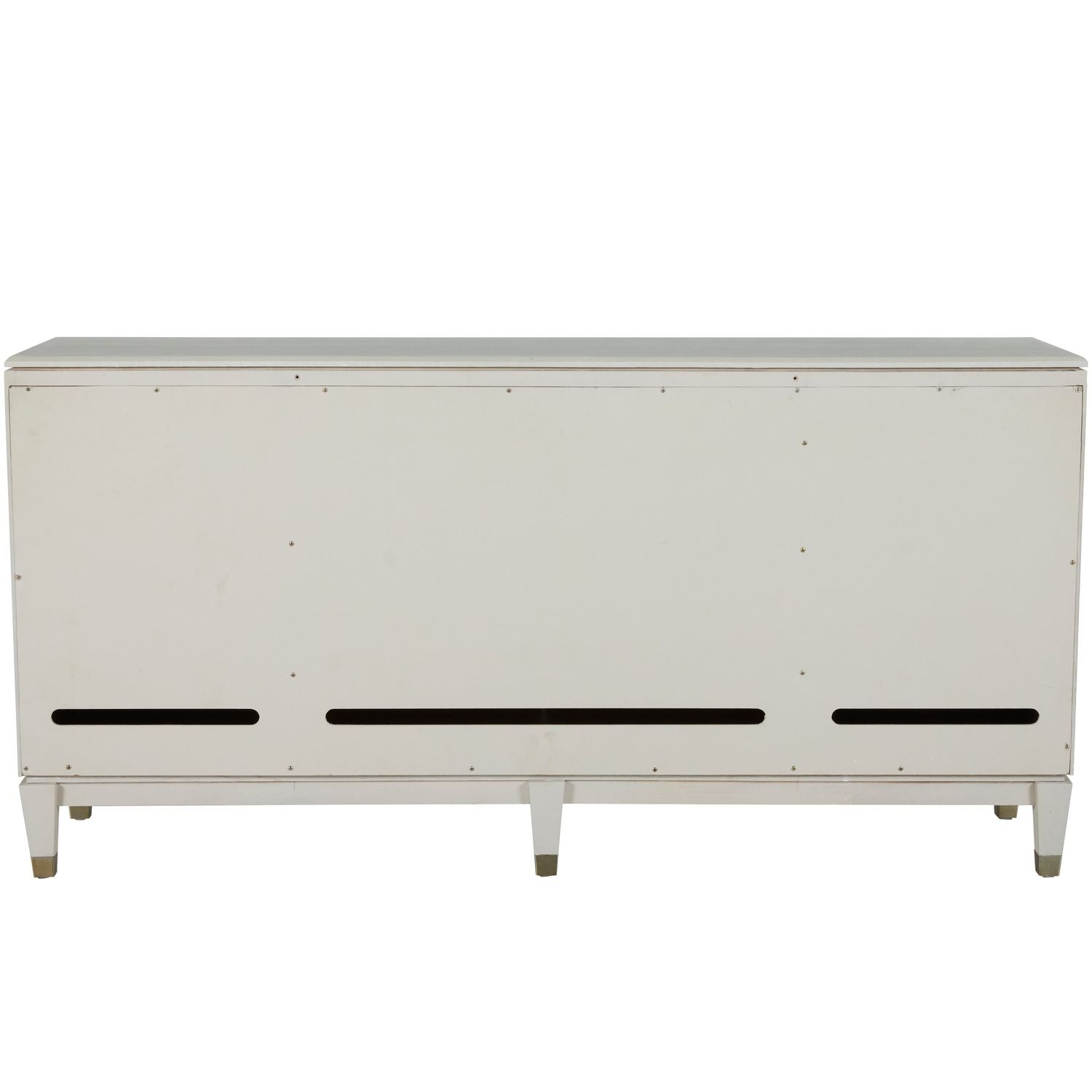 Strella Wood Iron Storage Cabinet - 4 Shelves, Cerused White