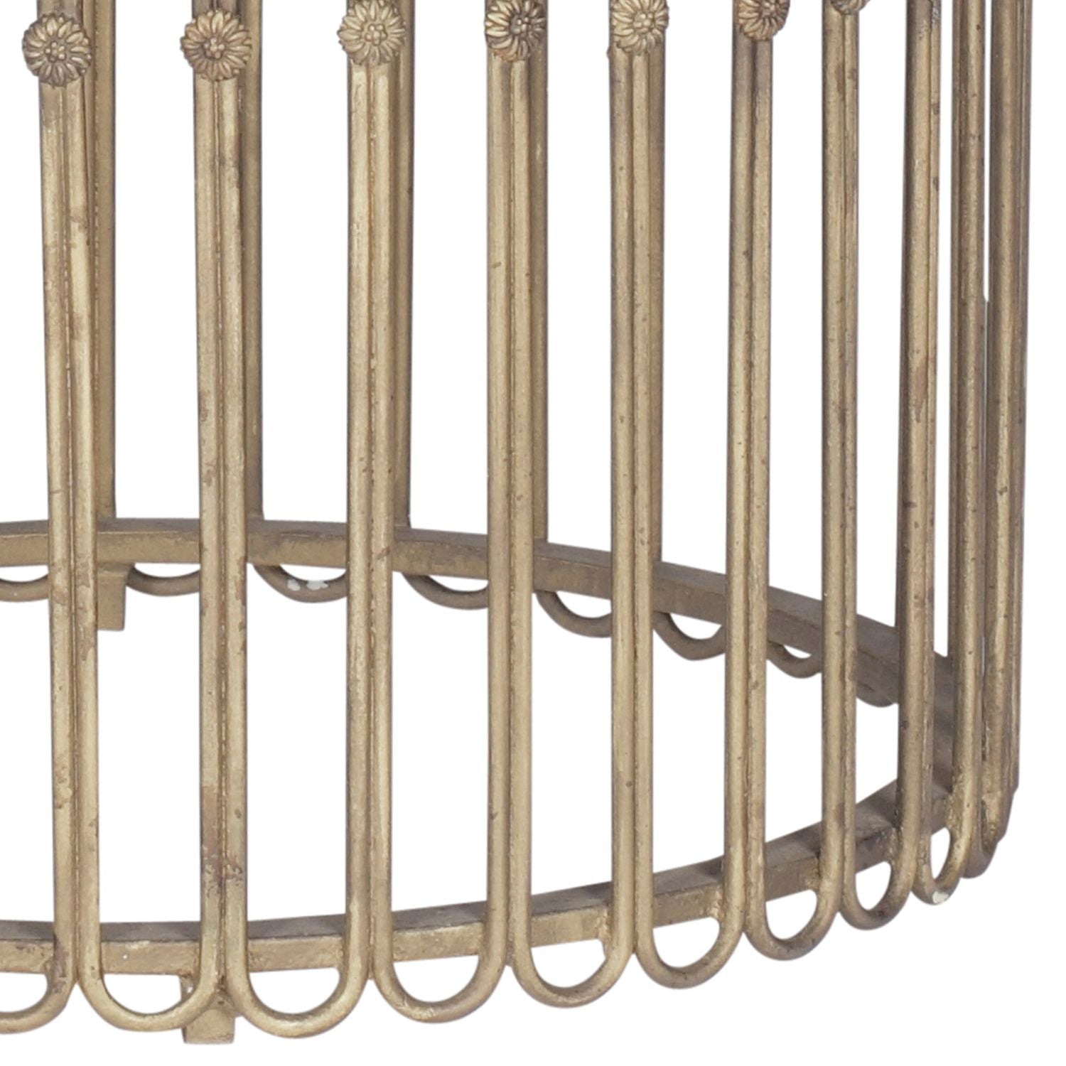 Beatrice Iron Round Pedestal Side Table - 20 In. W X 22.25 In. H