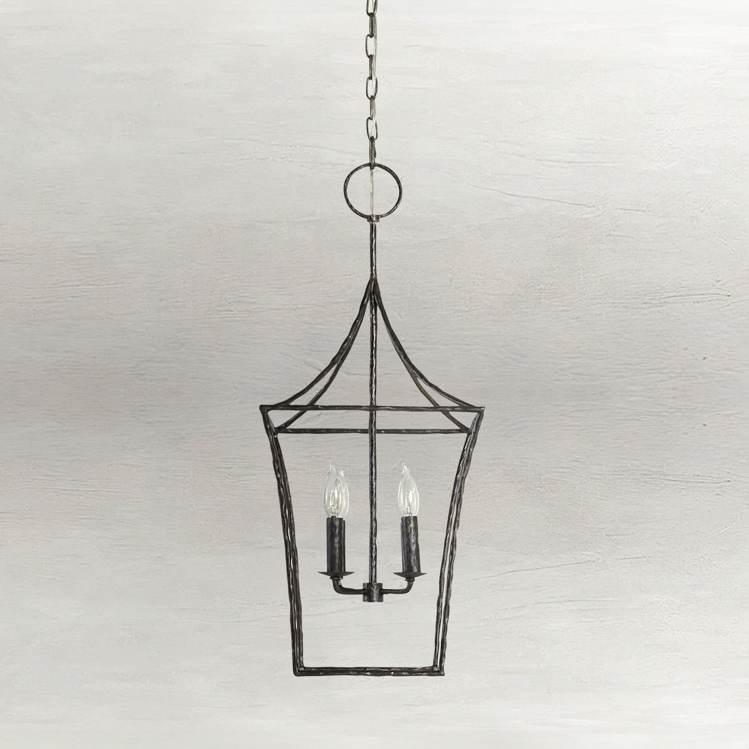 Clover Metal Black Large Pendant - 12.5 In. D X 30 In. H