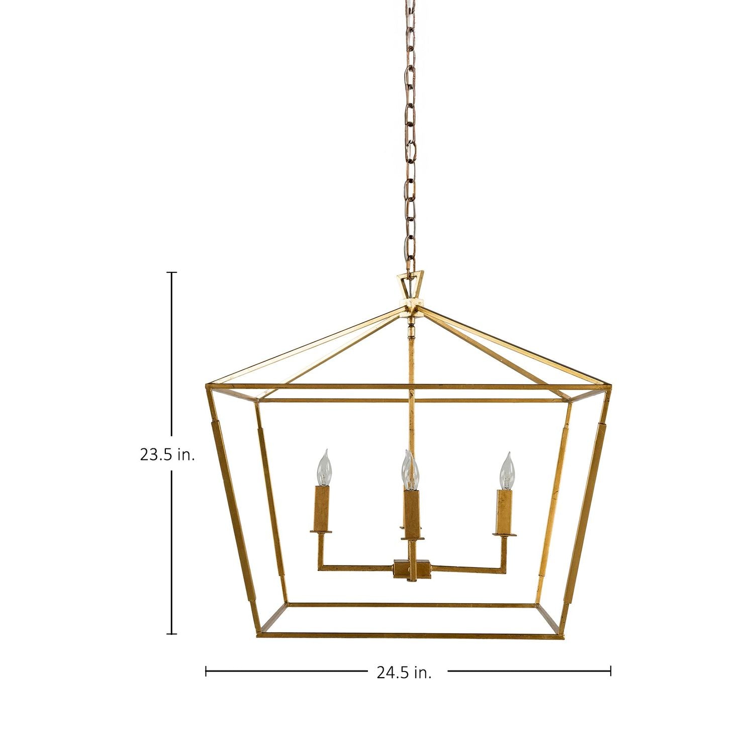 Adler Metal Vintage Gold Chandelier - 24.5 In. D X 23.5 In. H