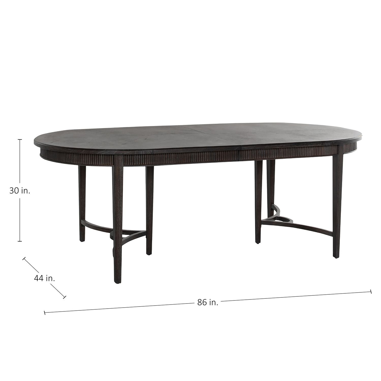 Whitlock Mindi Veneer Oval Extendable Dining Table - 86 In. W X 30 In. H