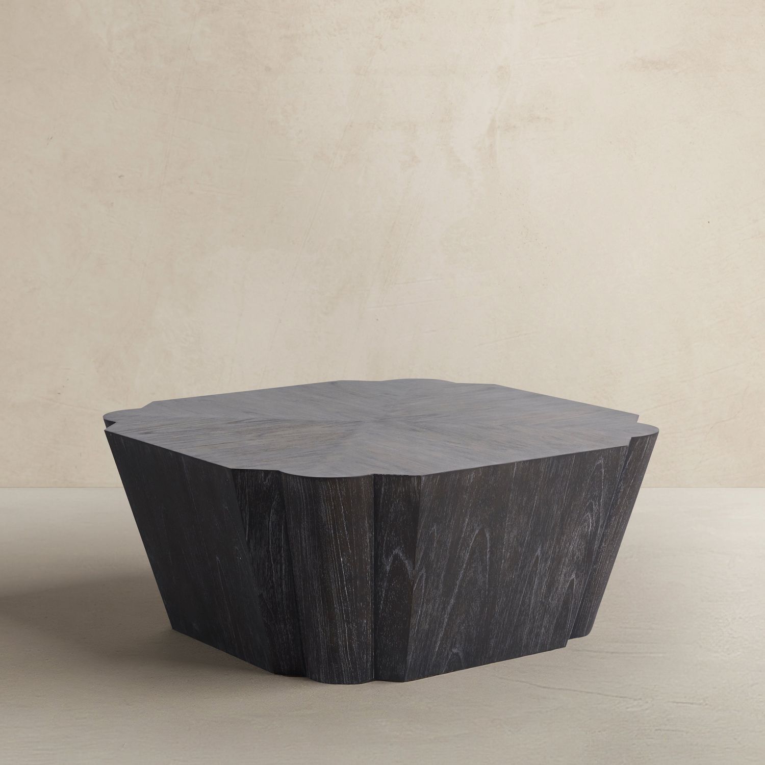 Kenwood Oak Veneer Unique Pedestal Coffee Table - 42 In. W X 22.75 In. H