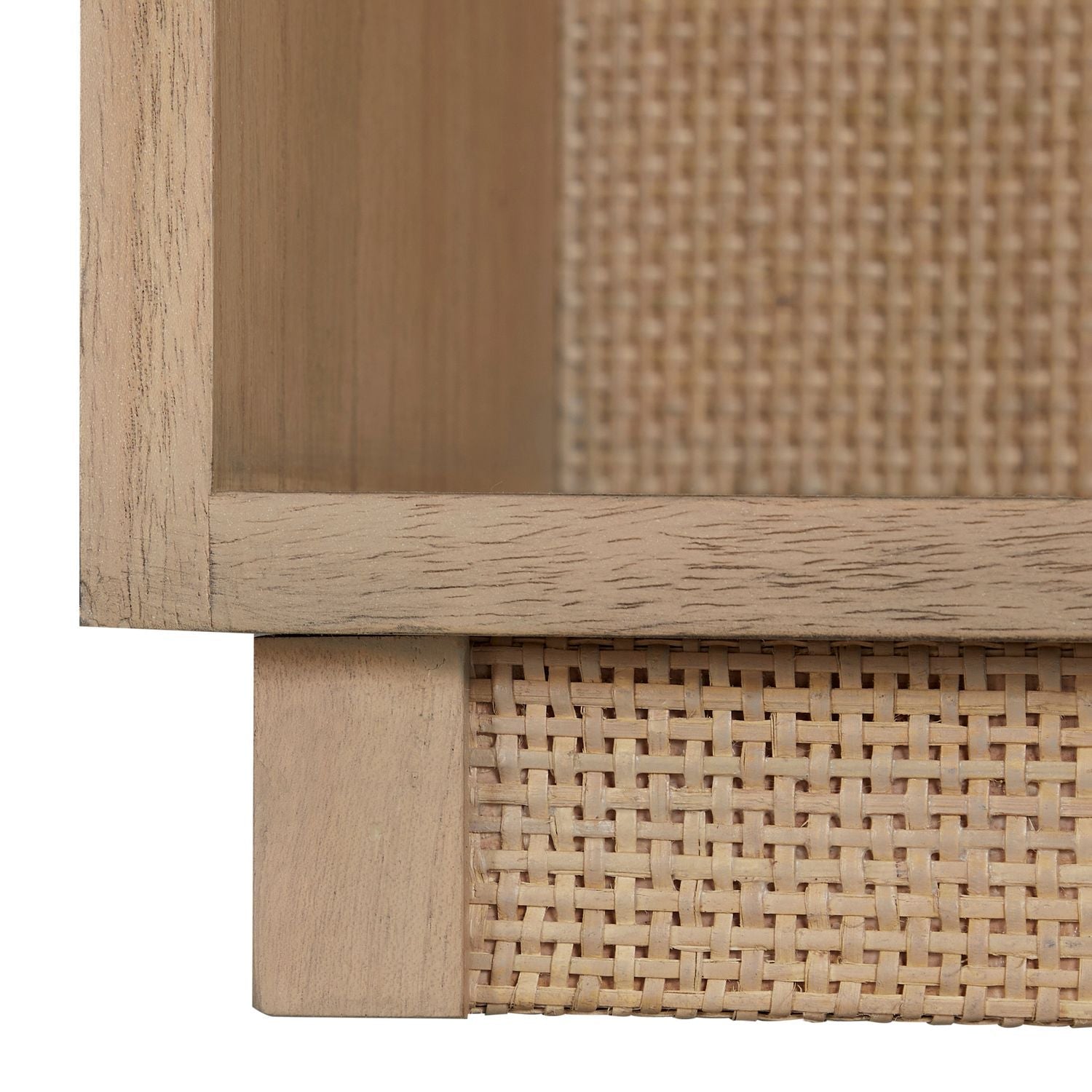 Elsa Mindi Wood Desk - 6 Soft-Close Drawers, Blonde Natural