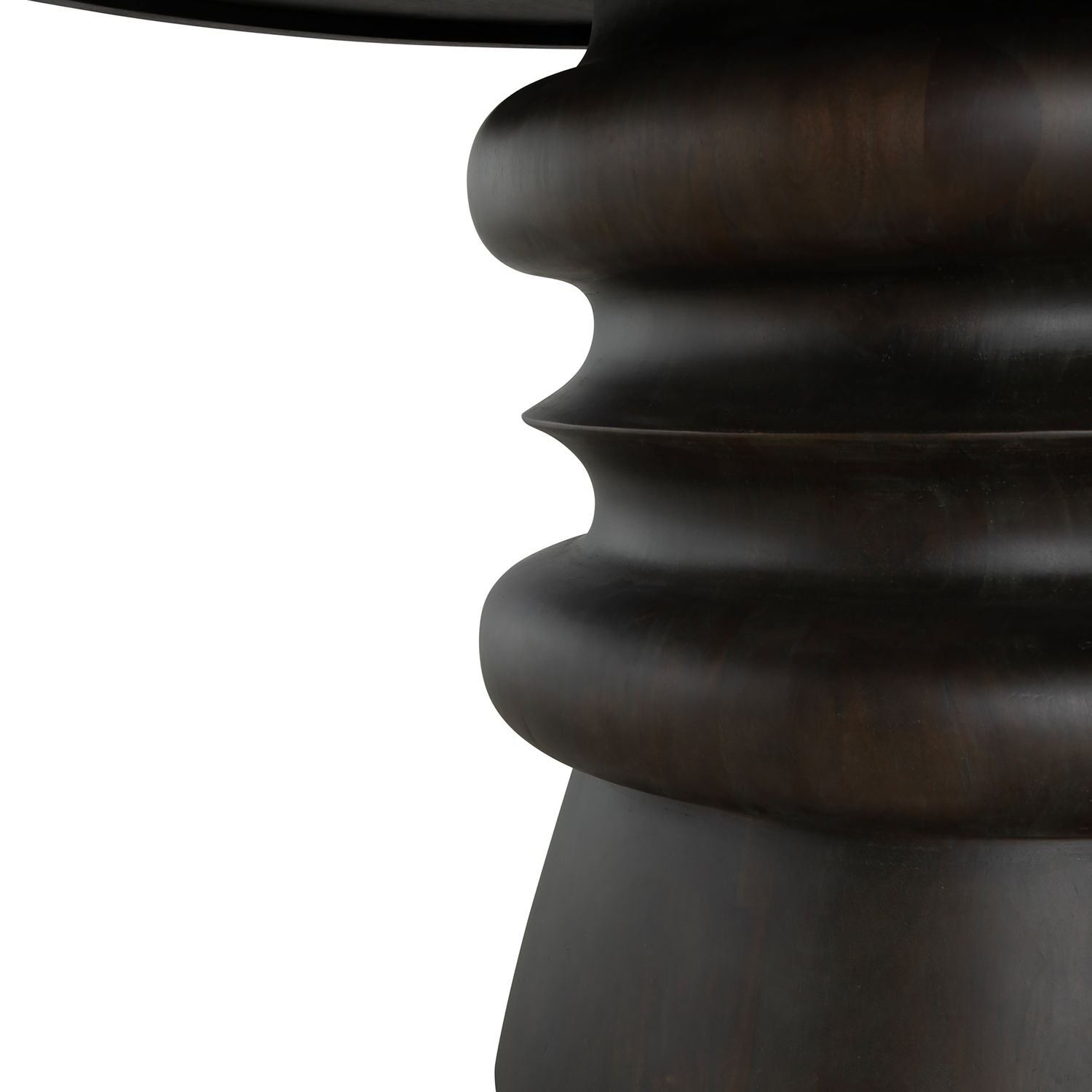 Teva Mindi Veneer Round Pedestal Dining Table - Forest Black, 60 In. W X 30 In. H