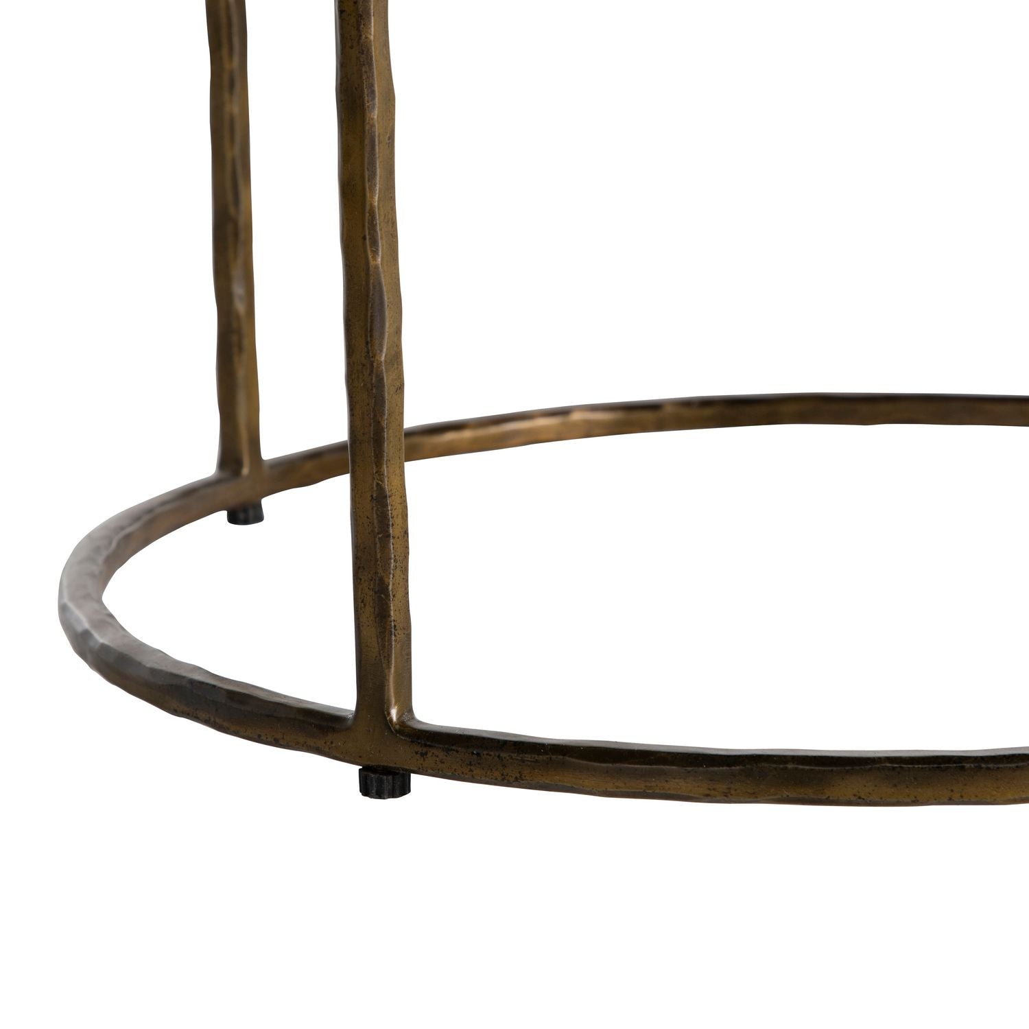 Lucas Hair-on-Hide Brass Stool