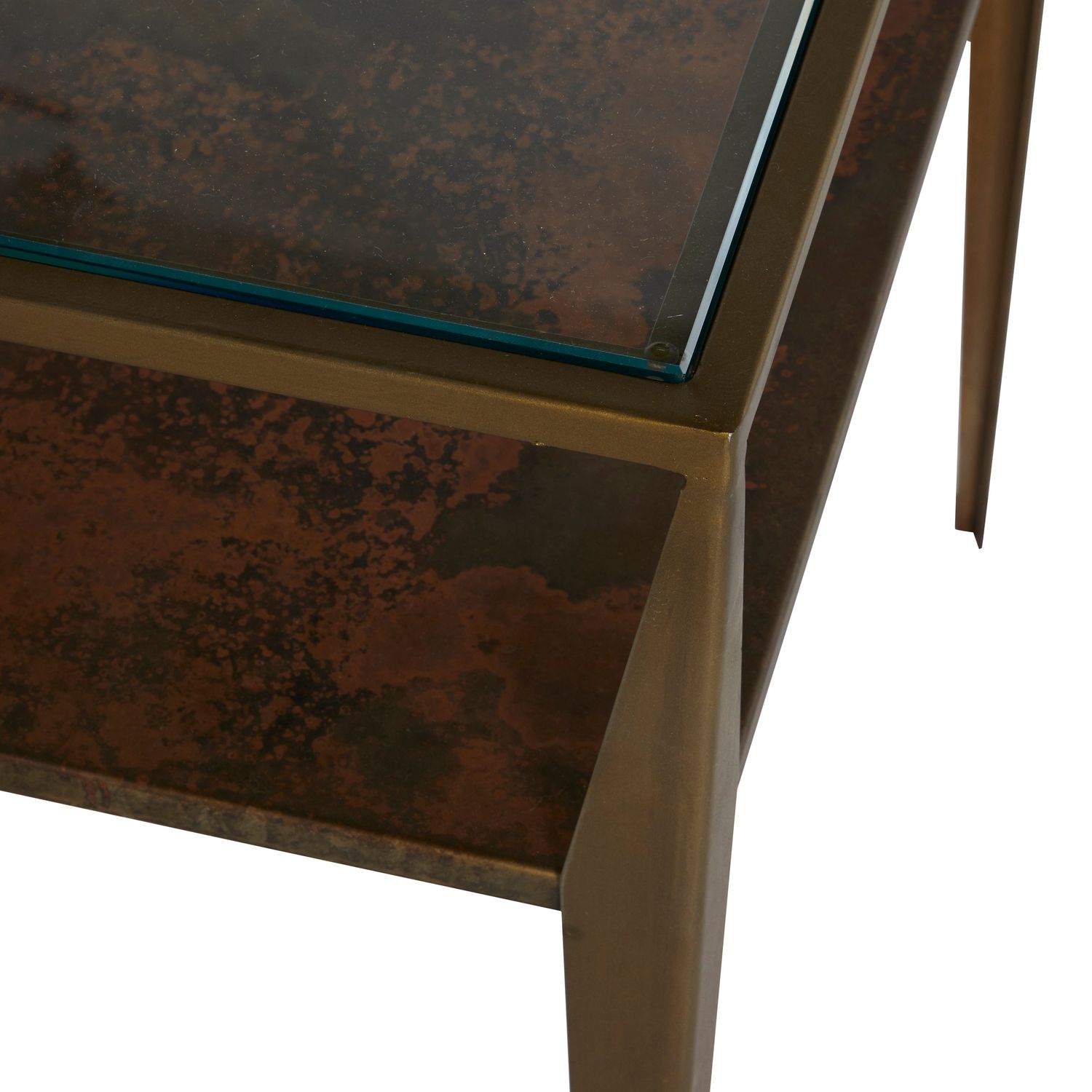 Winona Iron Square Refined Elegance Side Table - 22 In. W X 24 In. H