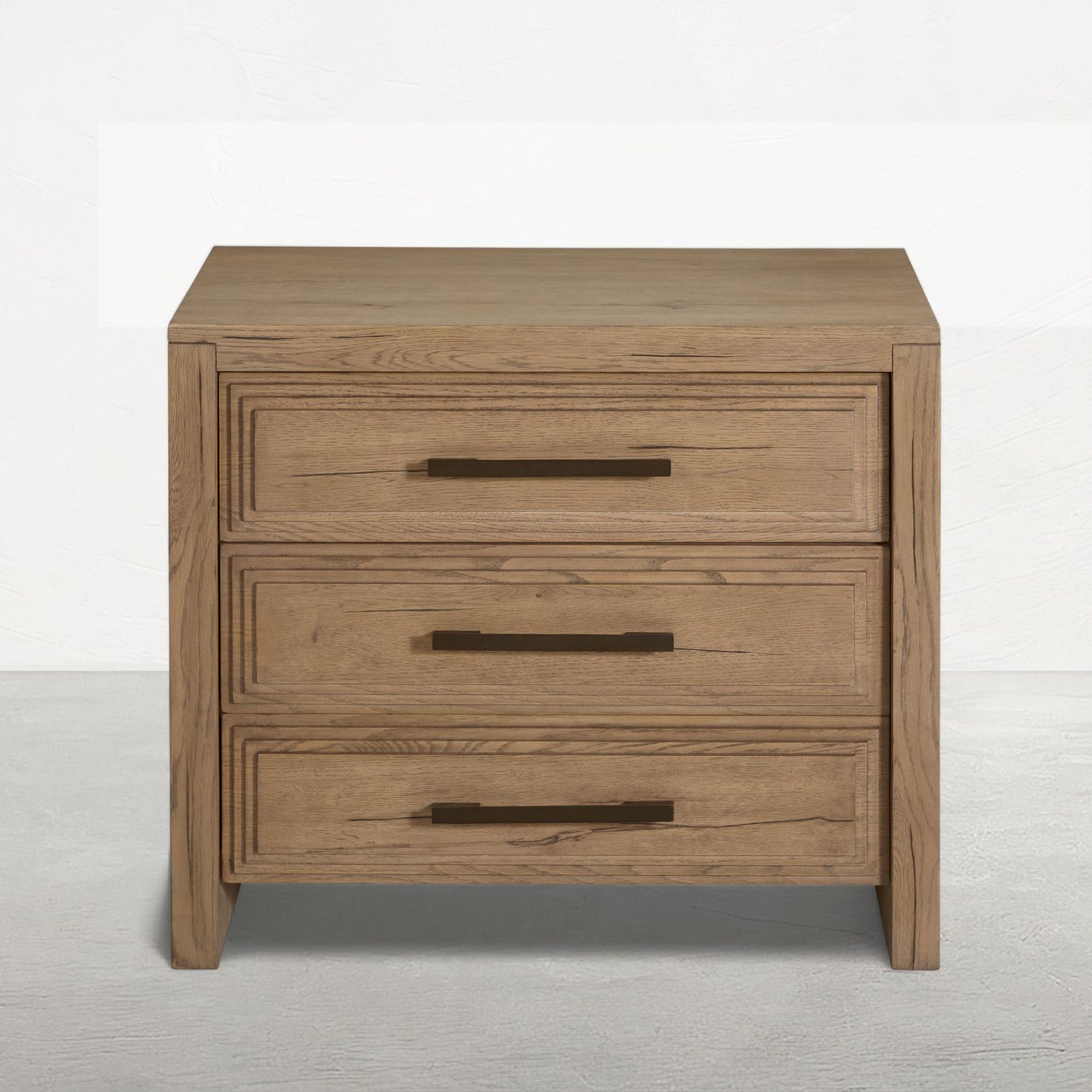 Wren Oak Wood Chest - 3 Drawers, Dawn