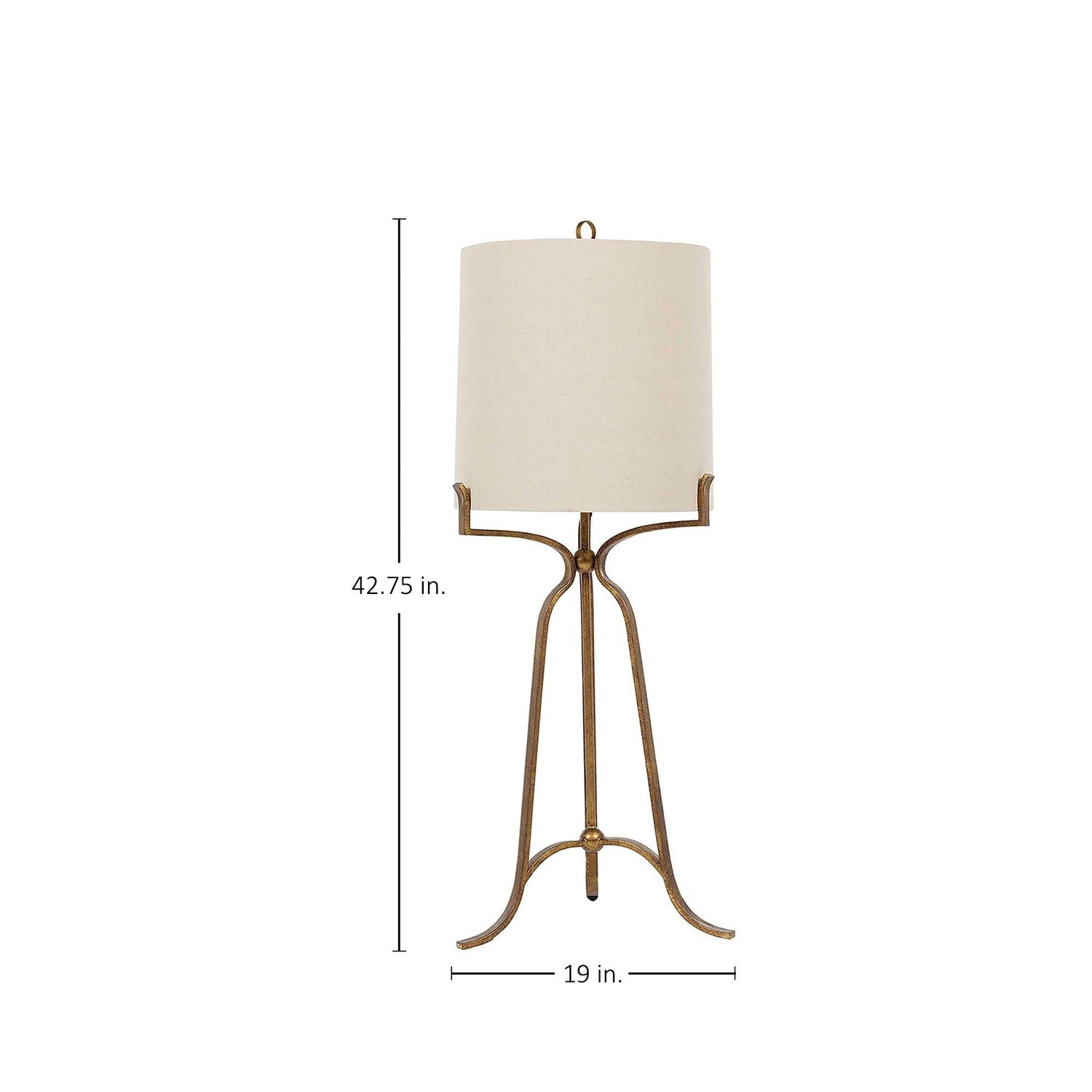 Evie Metal Ashwell Gold Table Lamp - 42.75 In. H