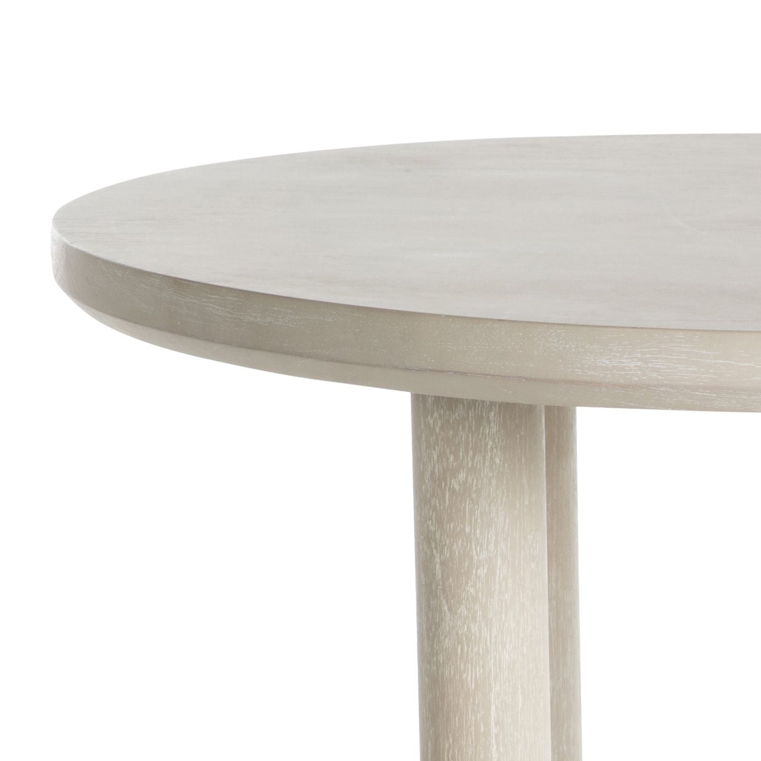 Aba Mindi Wood Round Side Table - 30 In. W X 30.5 In. H