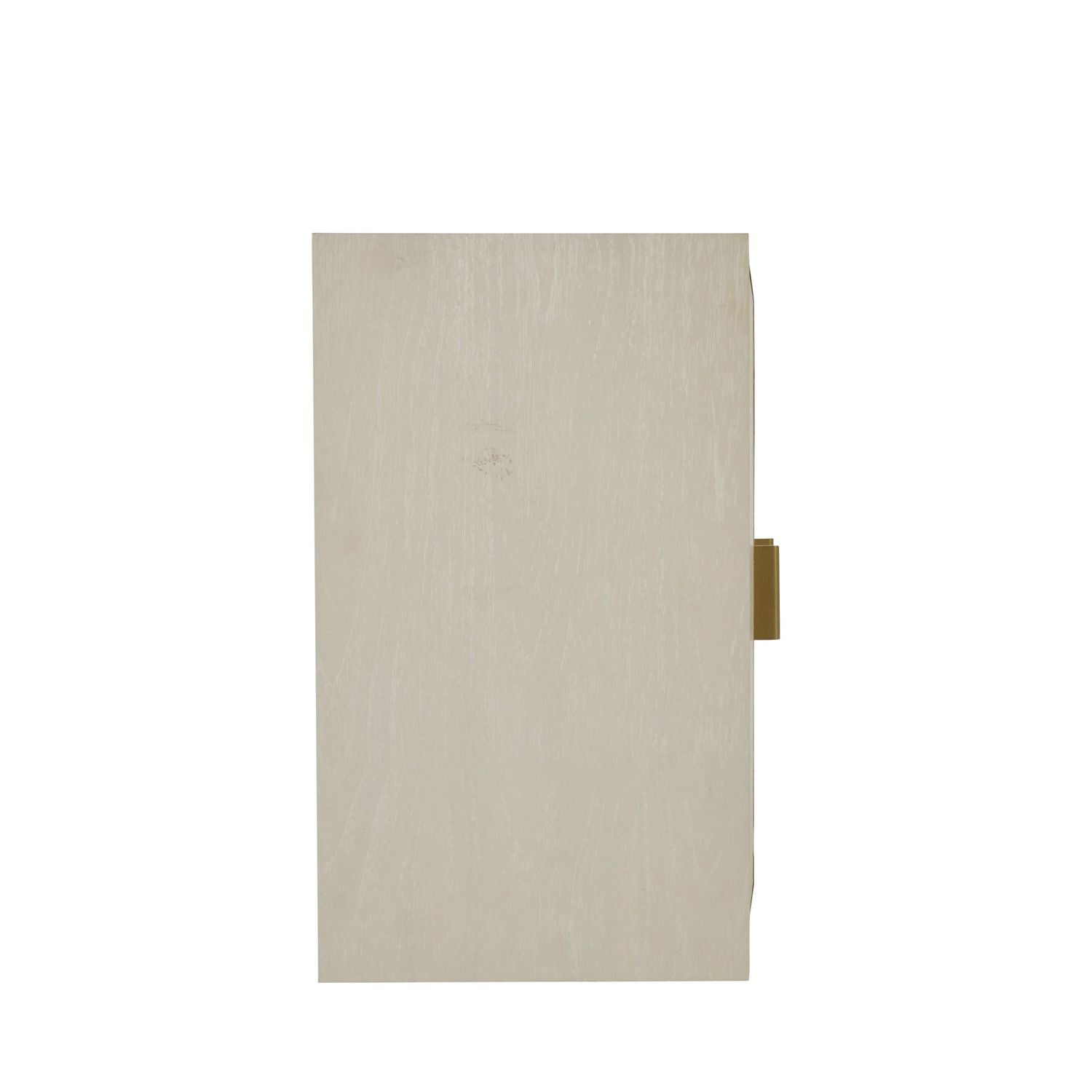 Whitley Mindi Wood Nightstand - 2 Drawers, Cerused White