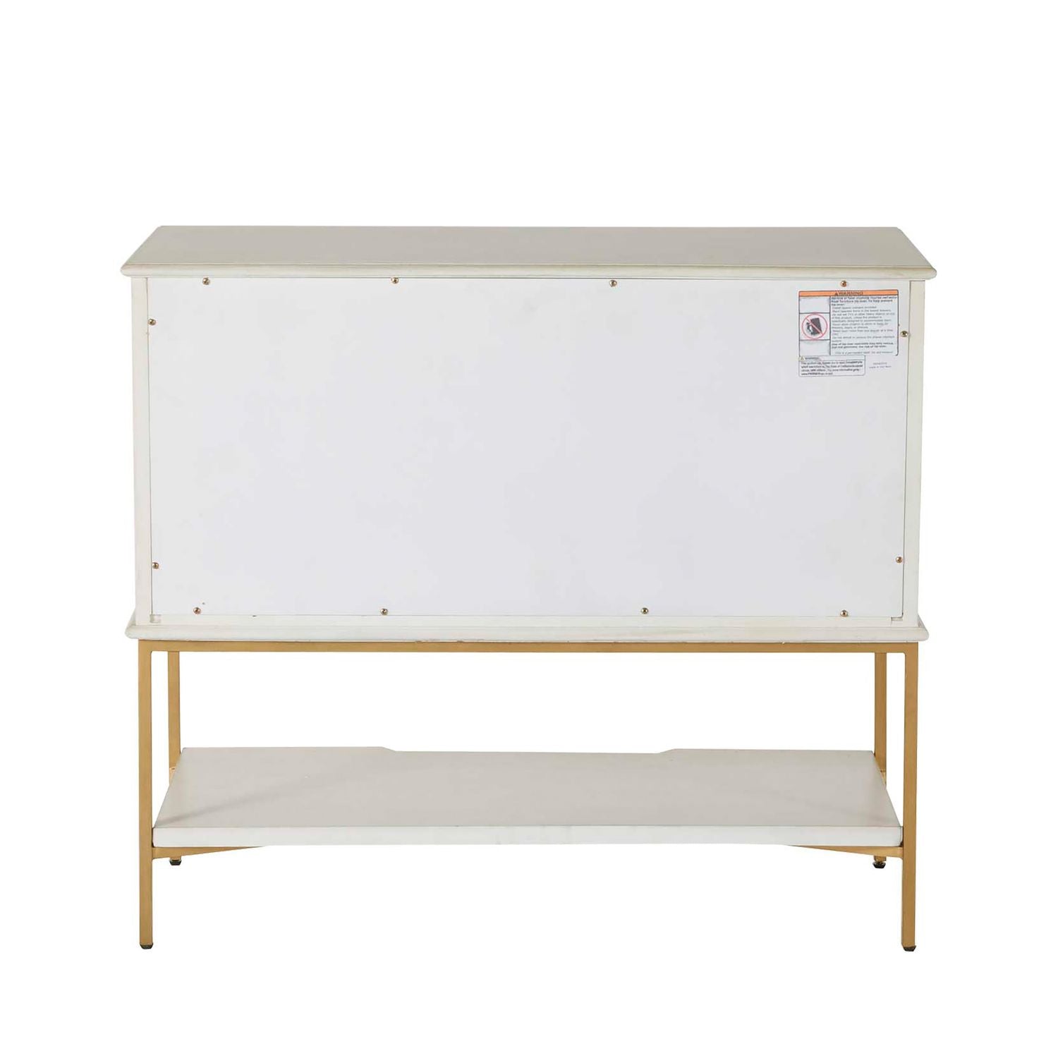 Riggs Oak Wood Nightstand - 2 Drawers, Distressed Antique White
