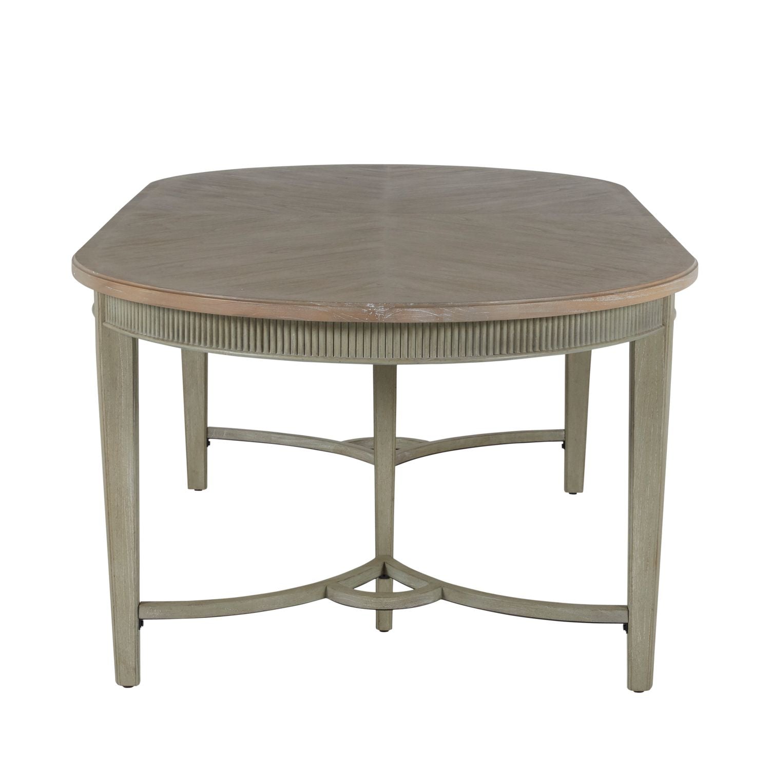Whitlock Mindi Veneer Oval Extendable Dining Table - 86 In. W X 30 In. H