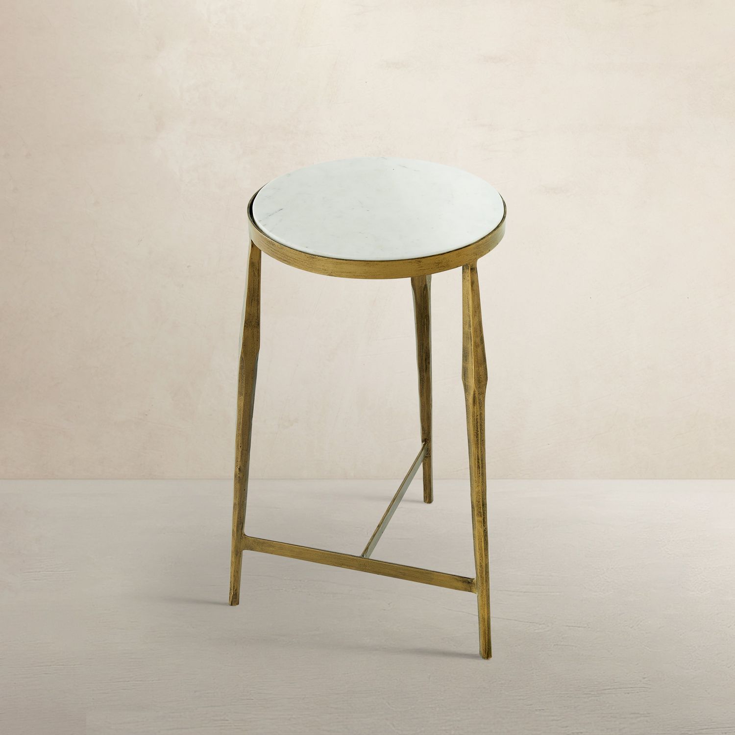 Adonia Iron Round Side Table - 13 In. W X 25 In. H