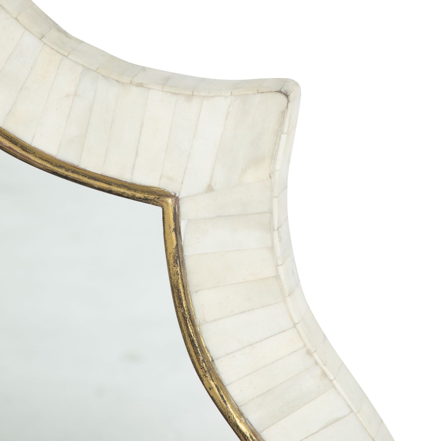 Laurette Quatrefoil Accent Mirror - White, 34 In. H X 34 In. W X 1 In. D