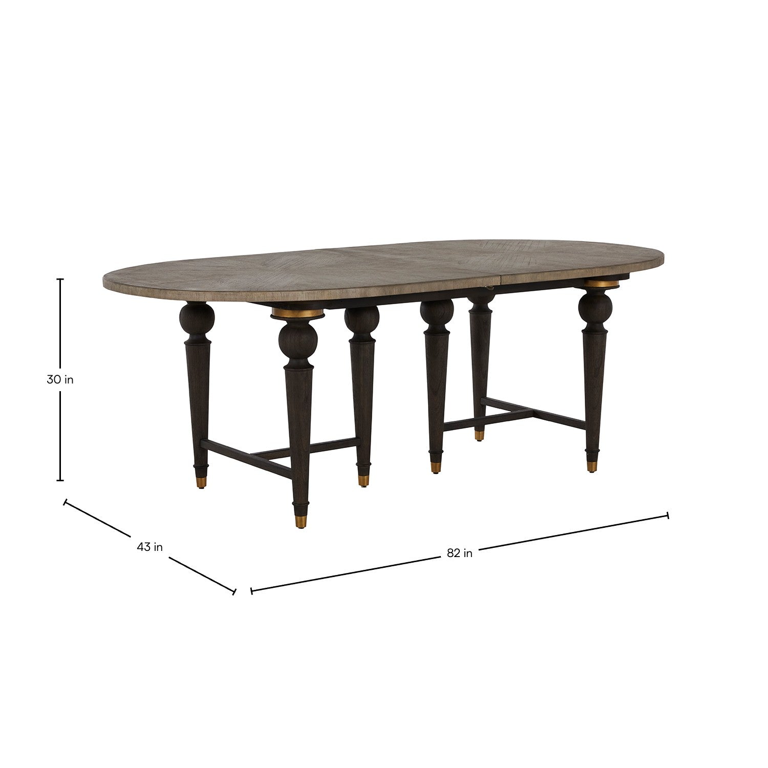 Roderick Mindi Veneer Oval Extendable Dining Table - 82 In. W X 30 In. H