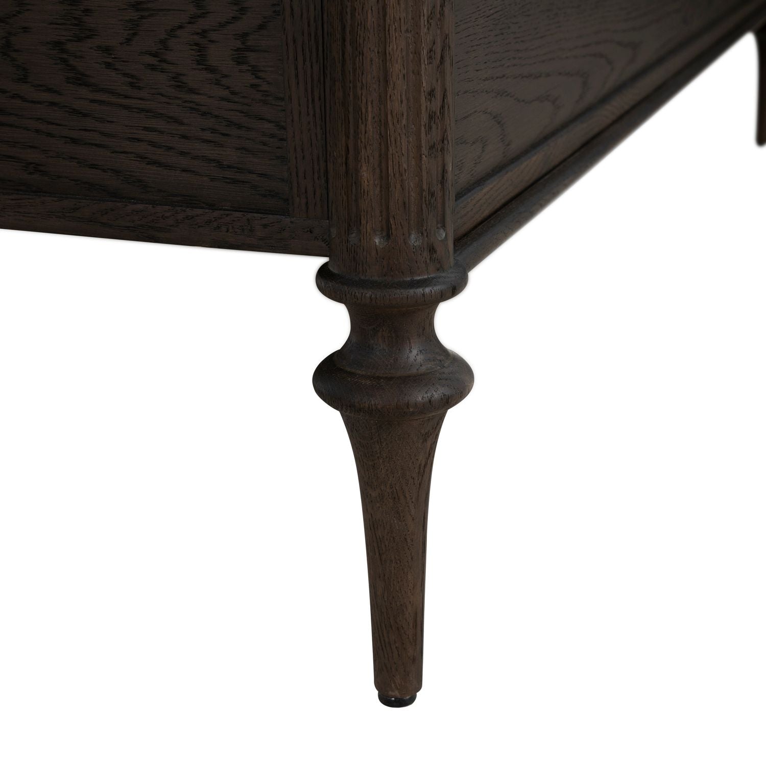 Andrea Oak Veneer Classic Fluted Bed