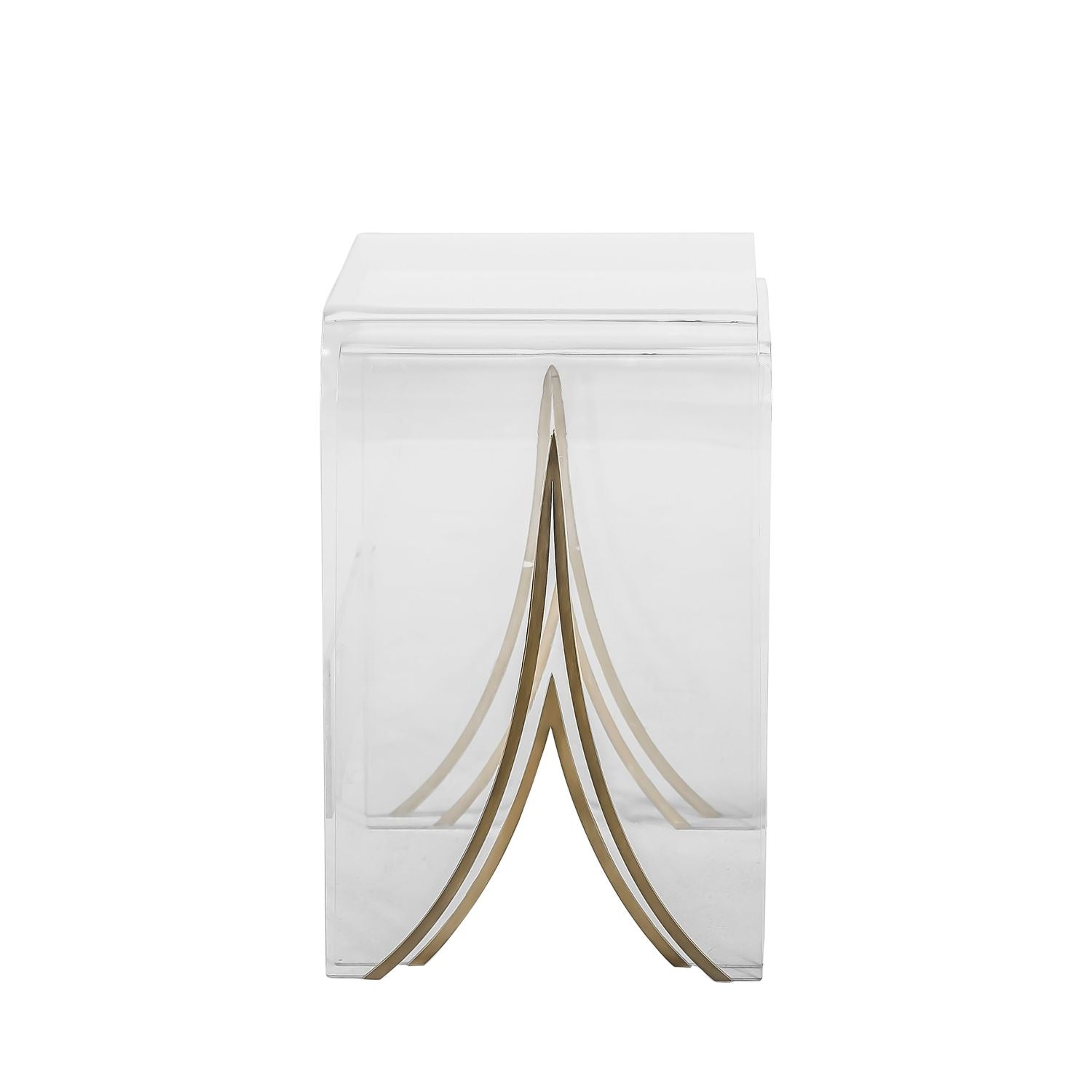 Magnolia Iron Acrylic Rectangle Frame Nesting Table - 20 In. W X 24 In. H