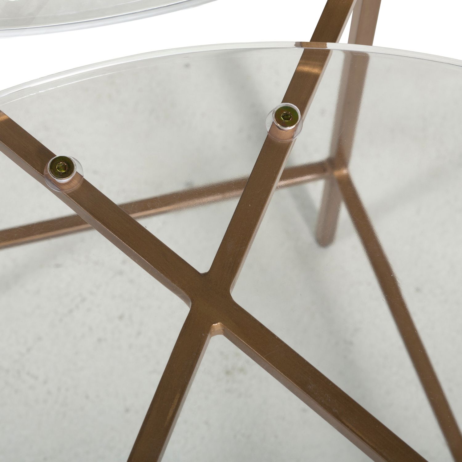 Sandy Acrylic Iron Counter Stool - Antique Gold Clear