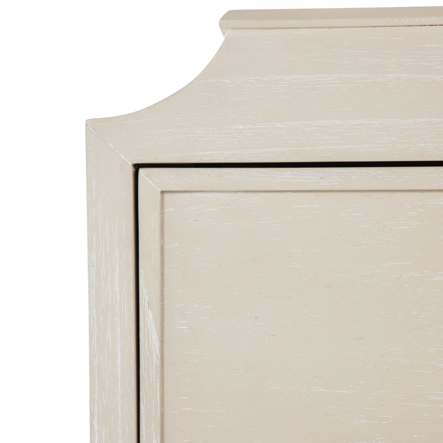 Alexandra Mindi Wood Storage Chest - 3 Drawers, Cerused White