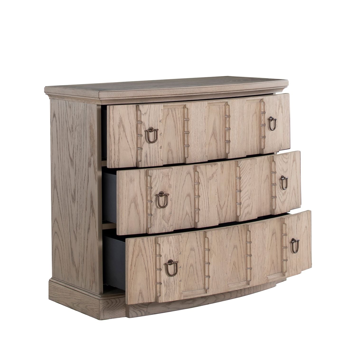 Antonio Oak Wood Chest - 3 Drawers, Light Natural Blonde