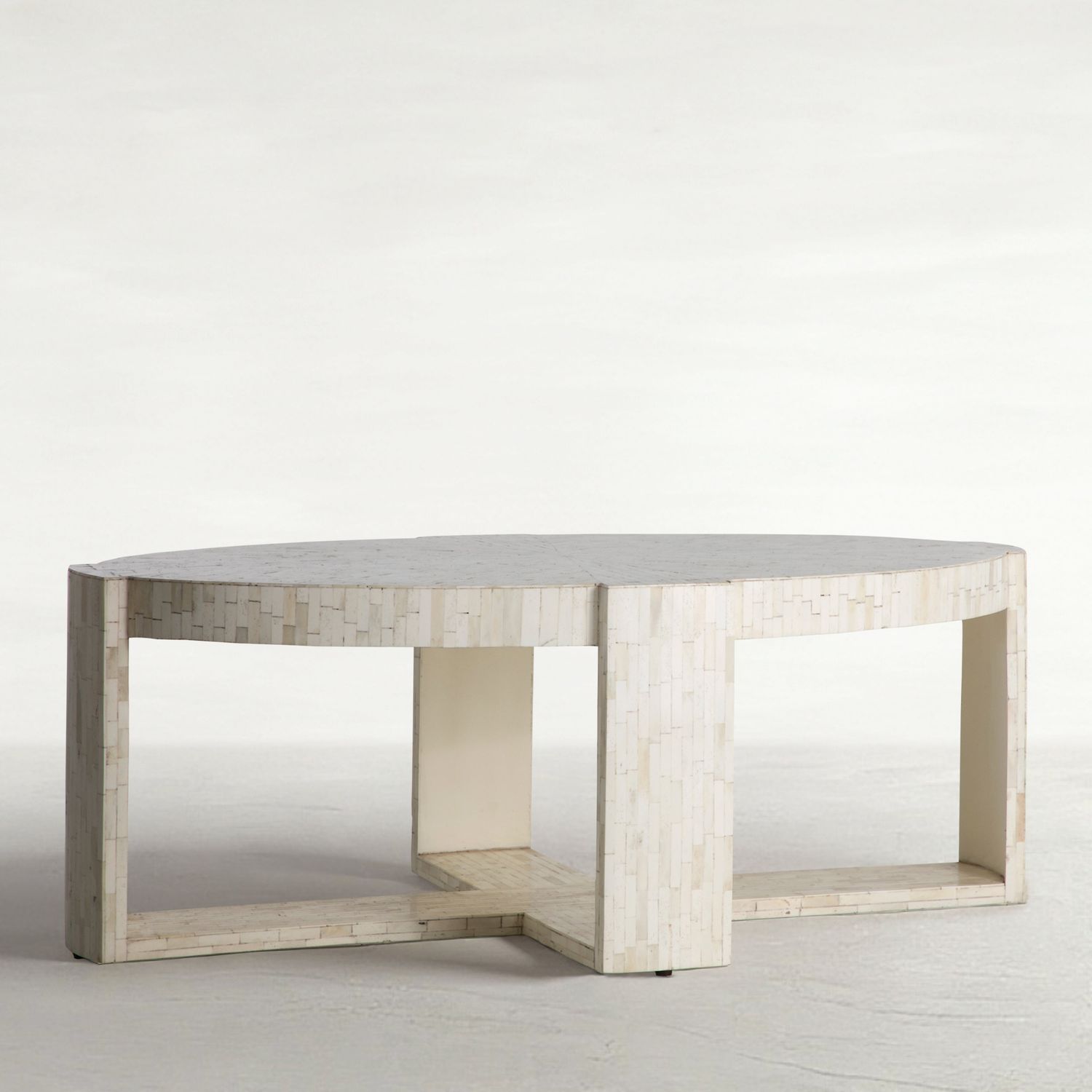 Kenzie Engineered Wood Oval Frame Coffee Table - 48.5 In. W X 18 In. H