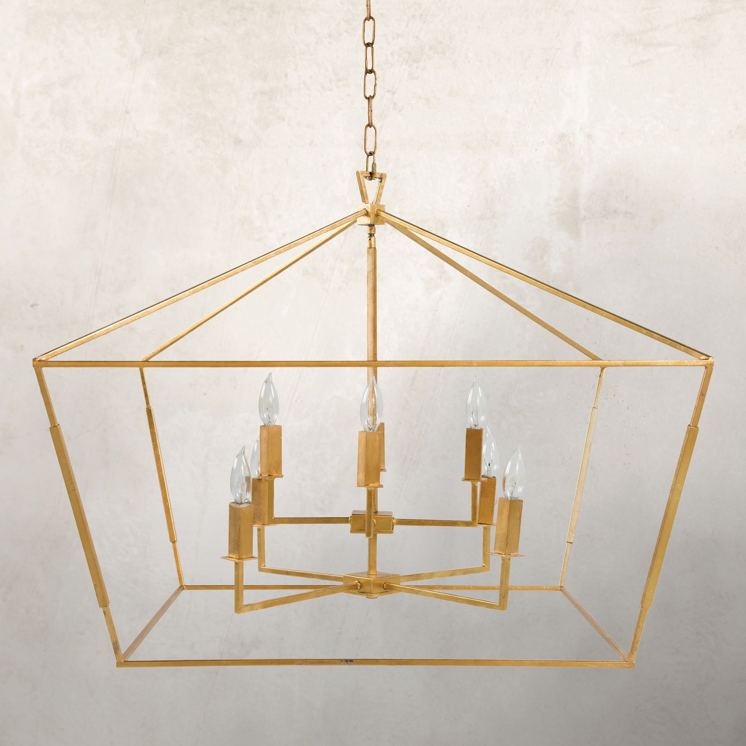 Adler Metal Vintage Gold Chandelier - 32.5 In. D X 26.5 In. H