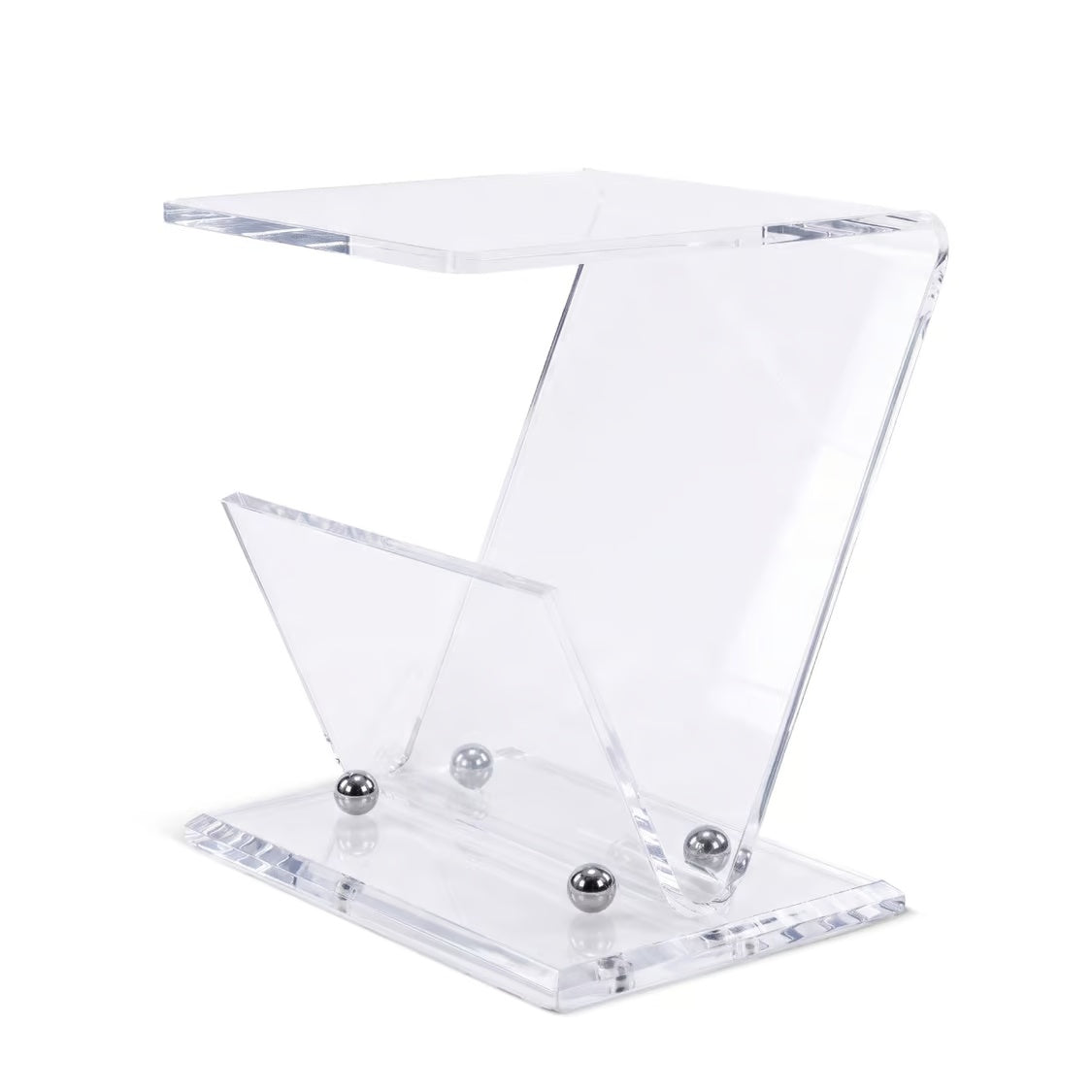 Crawford Accent Table - Polished Nickel
