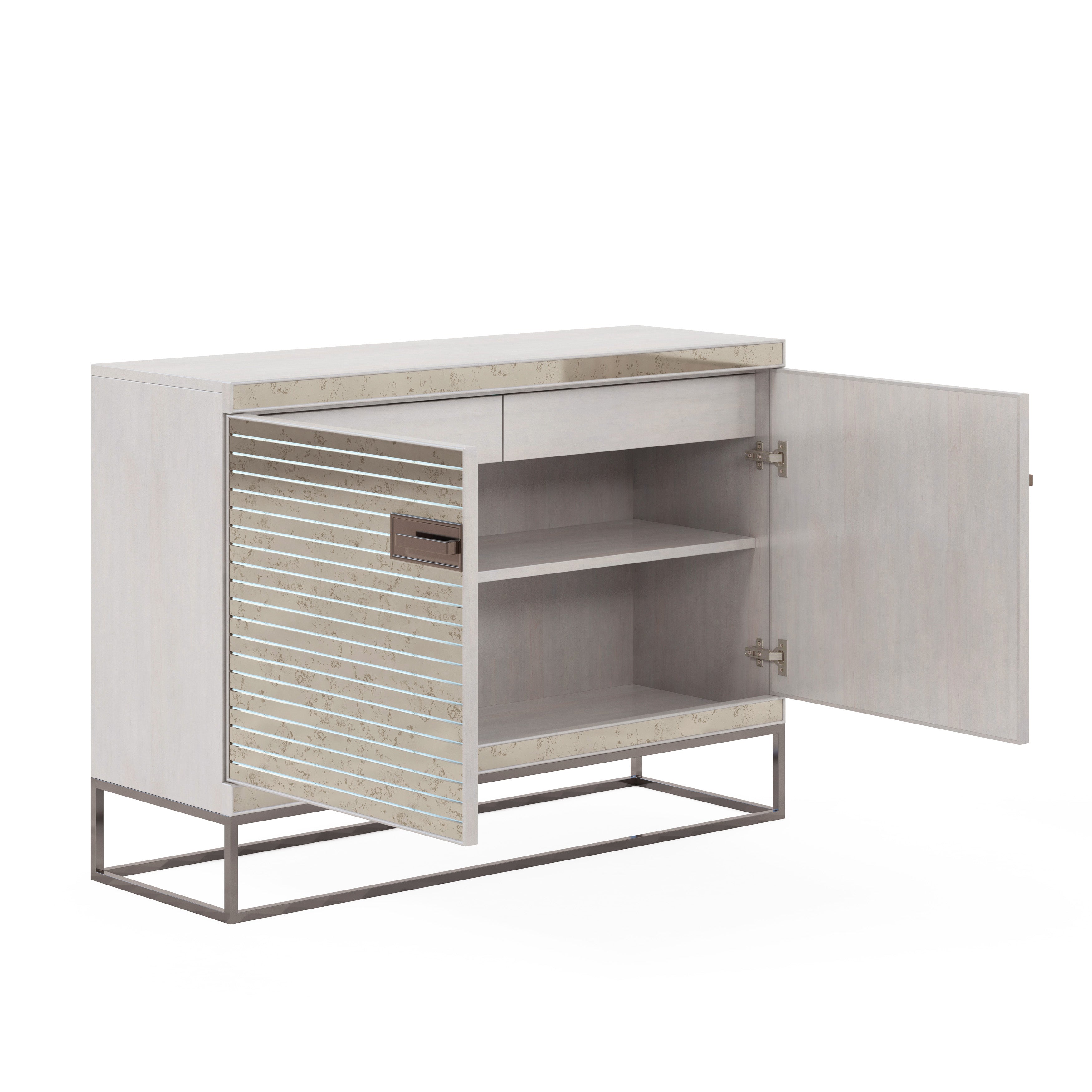 Mezzanine Hall Chest - Nickel, Grey