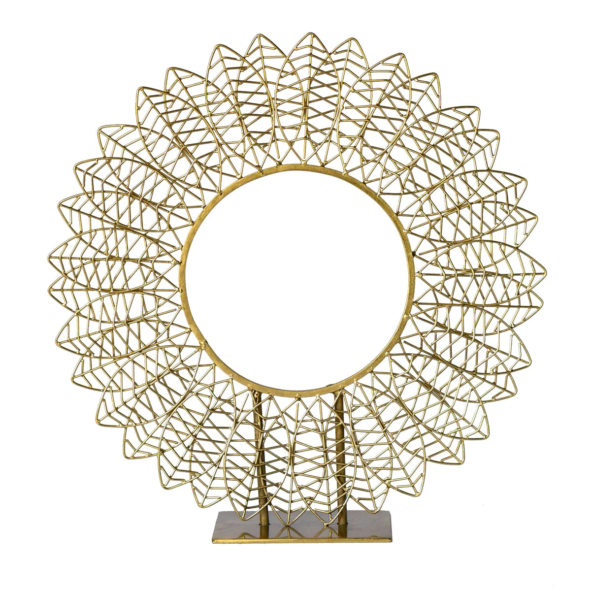 Wire Leaf 17"H Sculpture-Gold Leaf Design Group-GOLDL-IR9450-17-Decor-2-France and Son