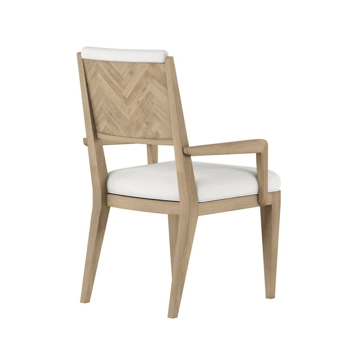 Garrison Arm Chair - White, Brown