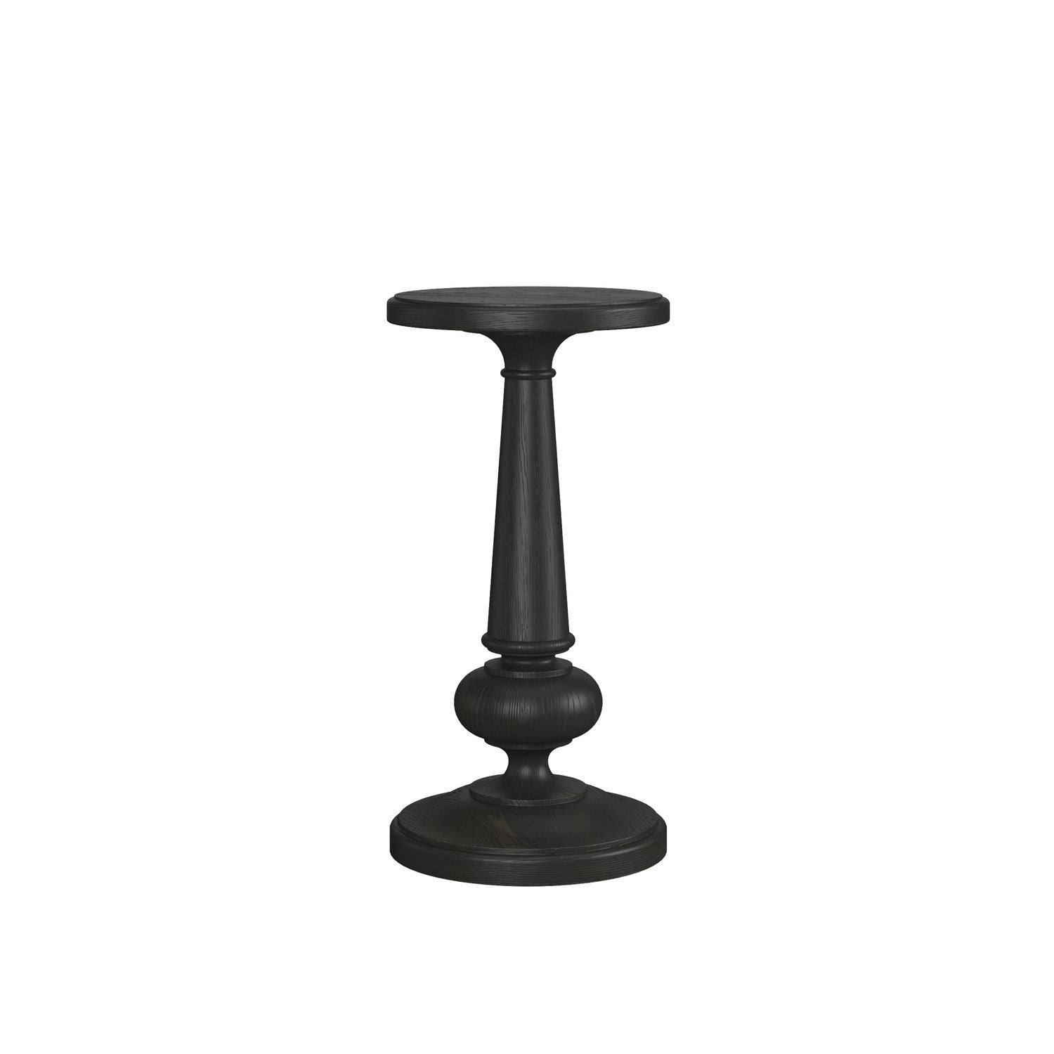 Atrium Accent Table — hand rubbed black with undertones of brown