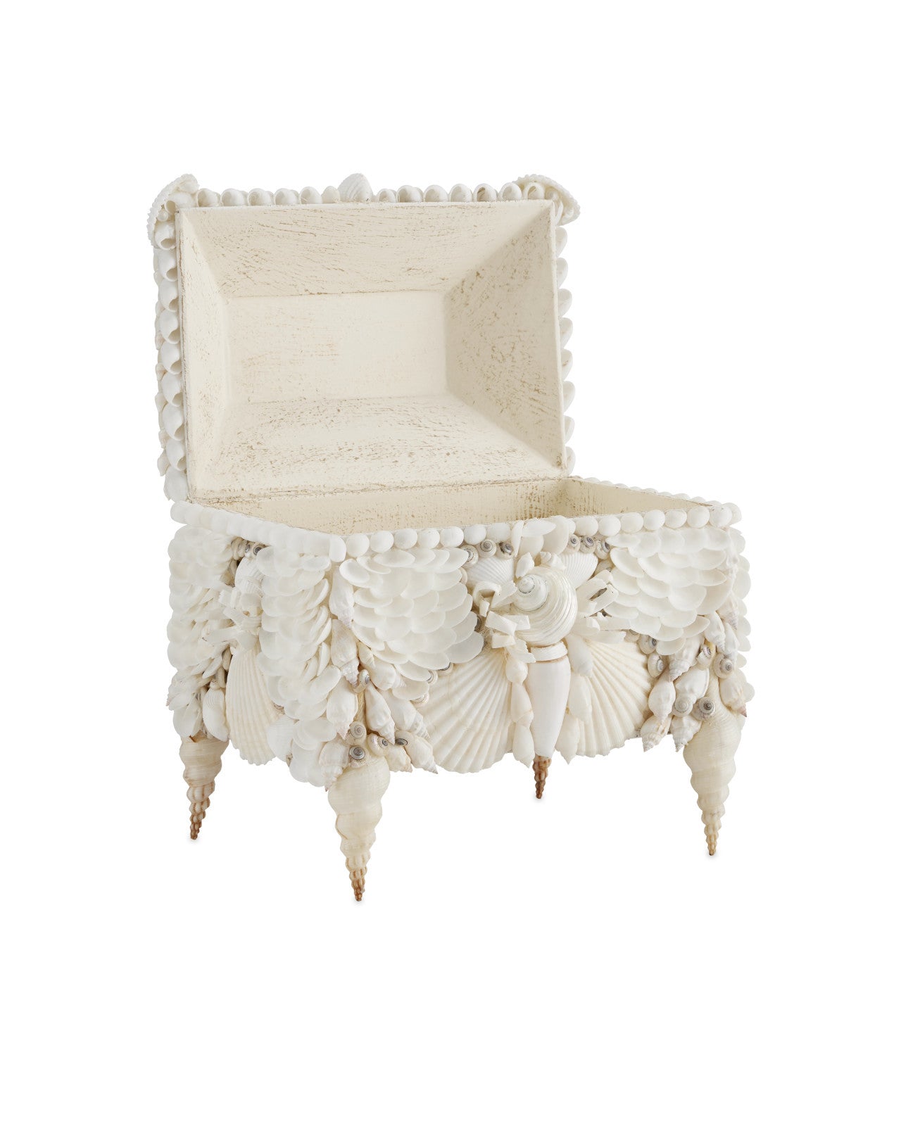 Boardwalk White Shell Jewelry Box