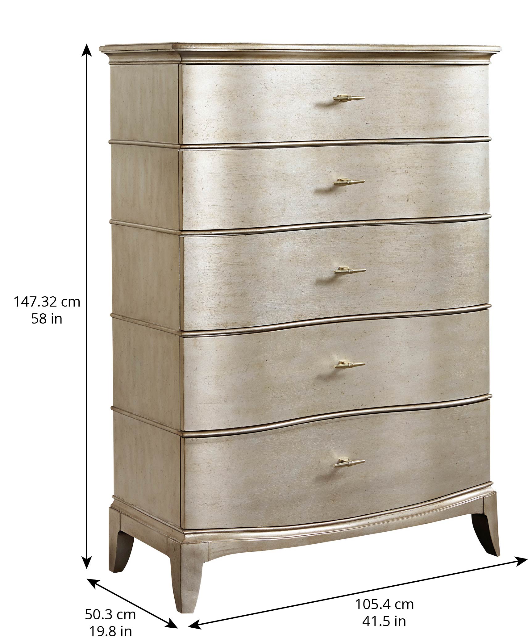 Starlite Drawer Chest - Silver