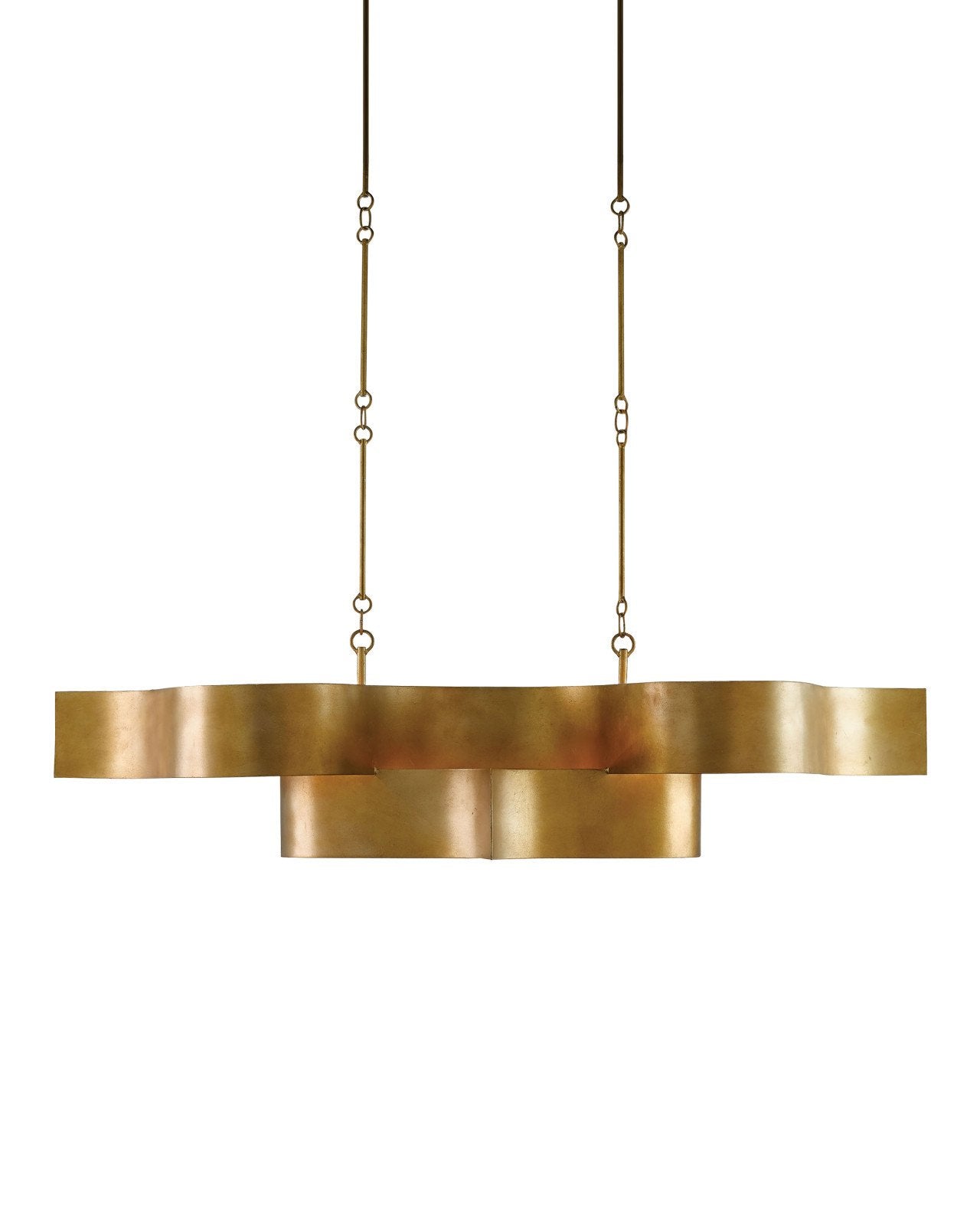 Grand Lotus Gold Oval Chandelier