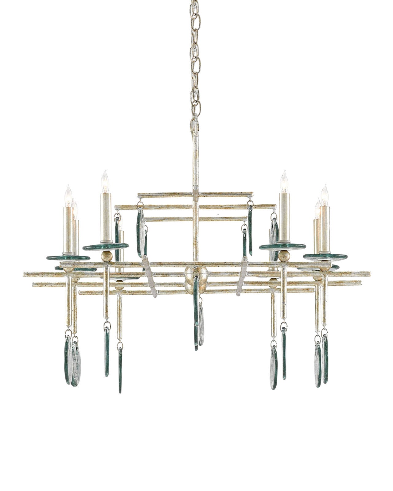 Sethos Silver Rectangular Chandelier